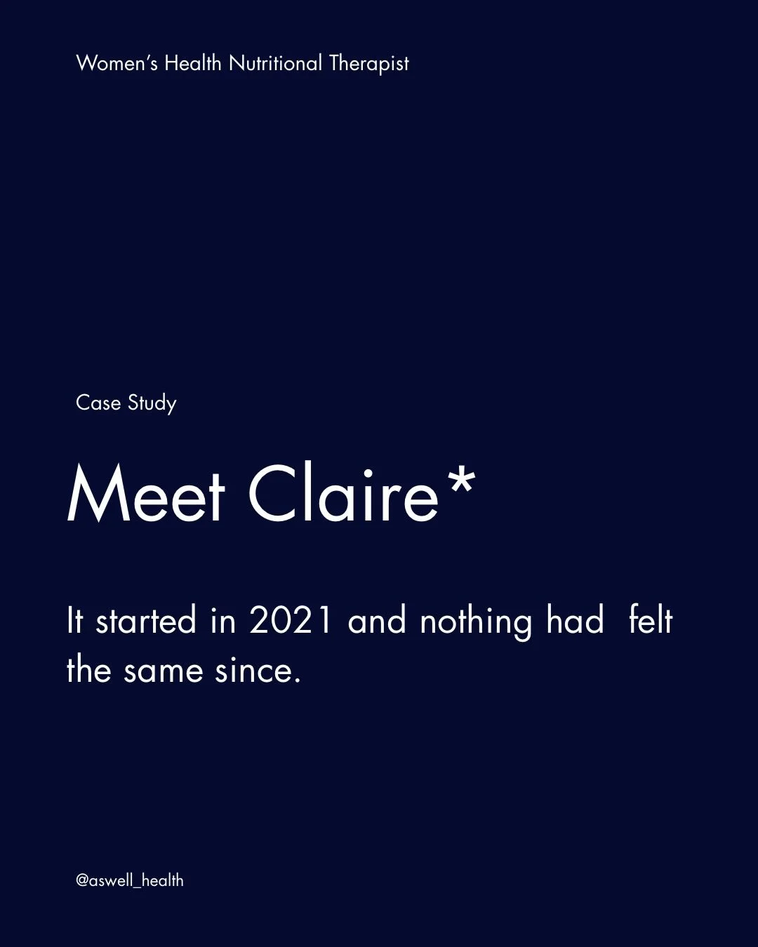 Nothing had really been the same since 2021.
&nbsp;
Meet Claire* she was:
&nbsp;
-Exhausted every day and had difficulty sleeping
-Hair coming out in the shower
-Bloated after almost every meal
-Heavier periods
-Craving sugar, carbs and caffeine
-Hig