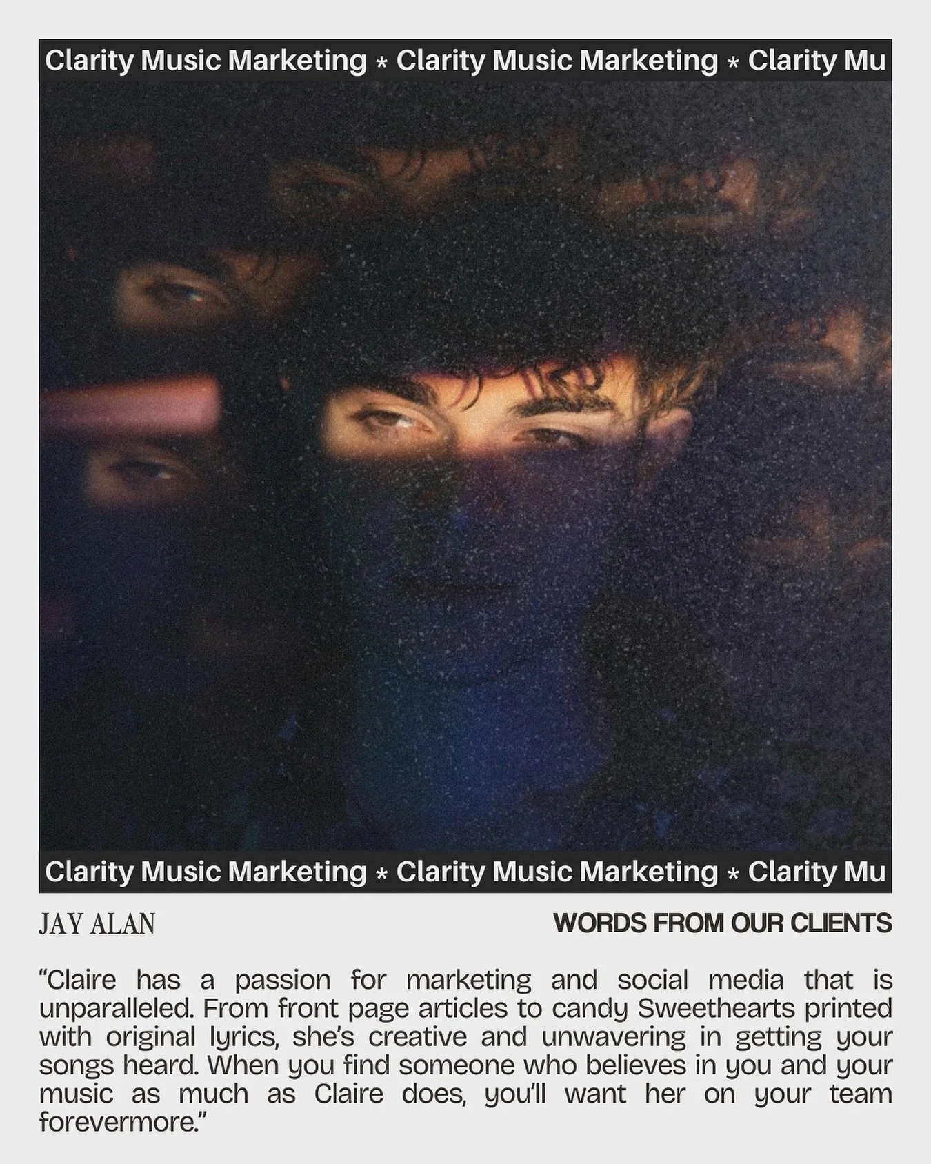 It&rsquo;s an honor working with @thejayalan to help share his music and story with new listeners. 

Jay Alan&rsquo;s debut EP, Play Pretend, was featured in several notable publications like The Honey POP, The Purdue Exponent, and front page news of