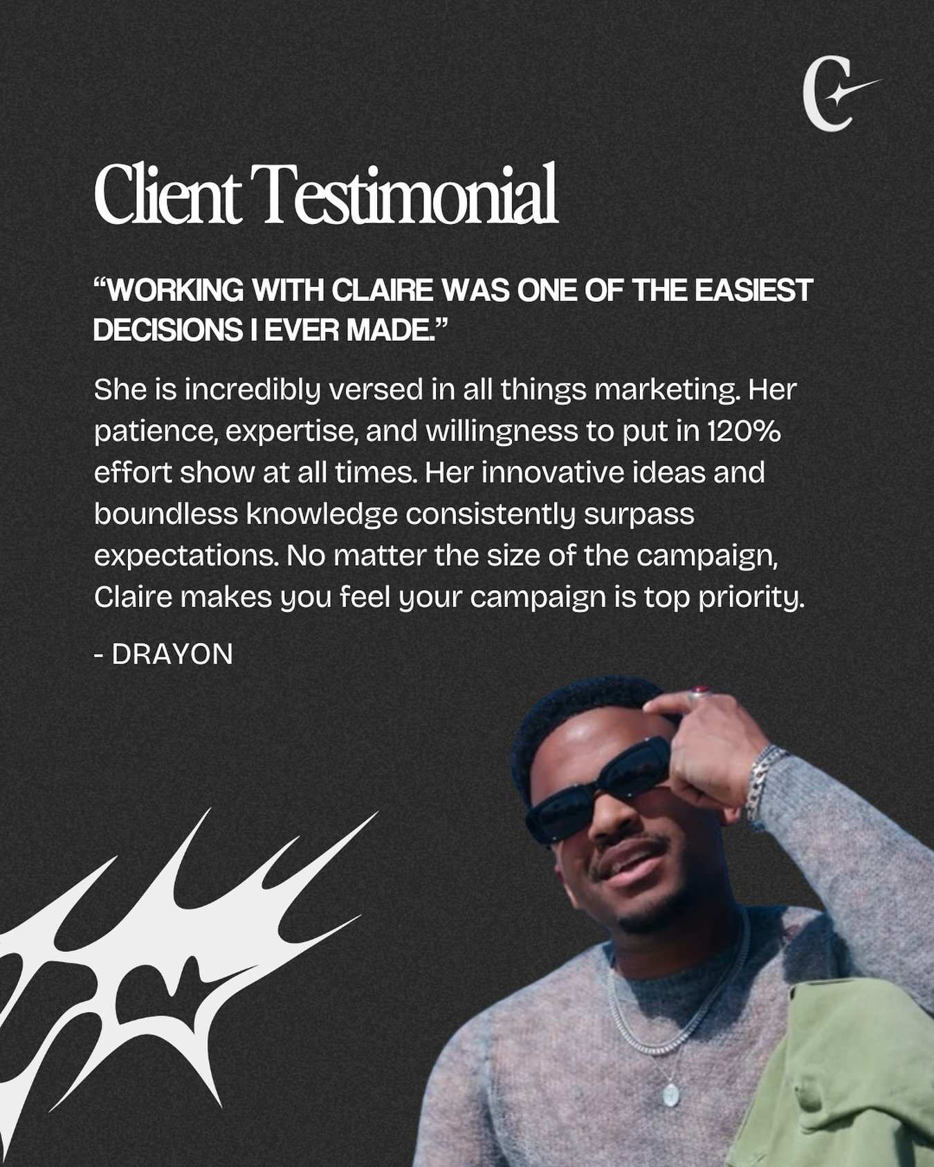 We supported Drayon&rsquo;s &lsquo;Take You There&rsquo; with a post-release advertising campaign.

Always grateful to collaborate with artists whose songs naturally end up on repeat. 💥
.
.
.
#claritymusicmarketing #musicmarketing #artistspotlight #