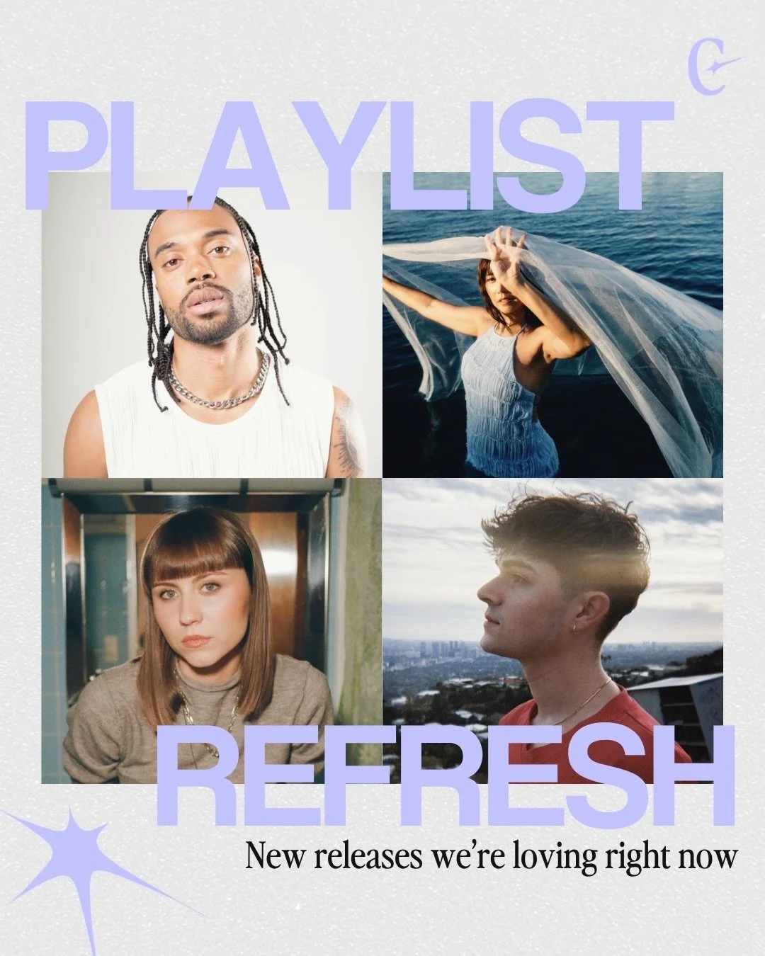 We just refreshed our playlists, and here&rsquo;s who we&rsquo;re listening to this week 🎧✨

Featuring @khallilstewart, @lisadanaemusic, @mercer.henderson &amp; @imjjalan.
.
.
.
#newmusic #emergingartists #spotify #playlistcurator #spotifyplaylist