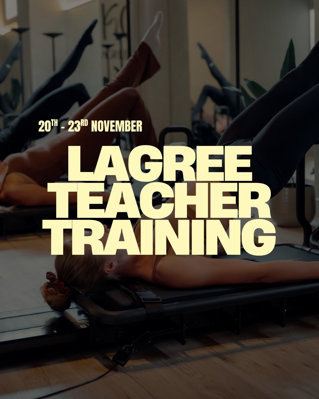 ✨ KŌR LAGREE TEACHER TRAINING &mdash; ROUND TWO ✨

We&rsquo;re excited to announce our second Lagree Teacher Training Certification at KŌR. 🖤

📍 KŌR Lagree Studio, Mallorca
📅 November 20&ndash;23
🎓 Led by Kat Volante
🇺🇸🇪🇸Course available in E
