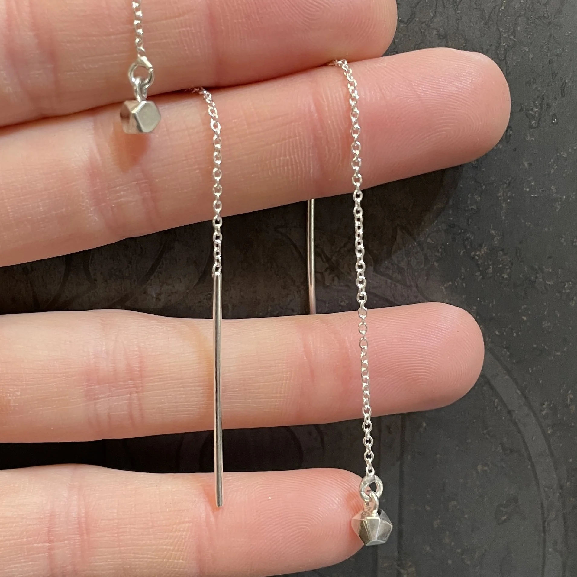 Cubic Chain Earrings