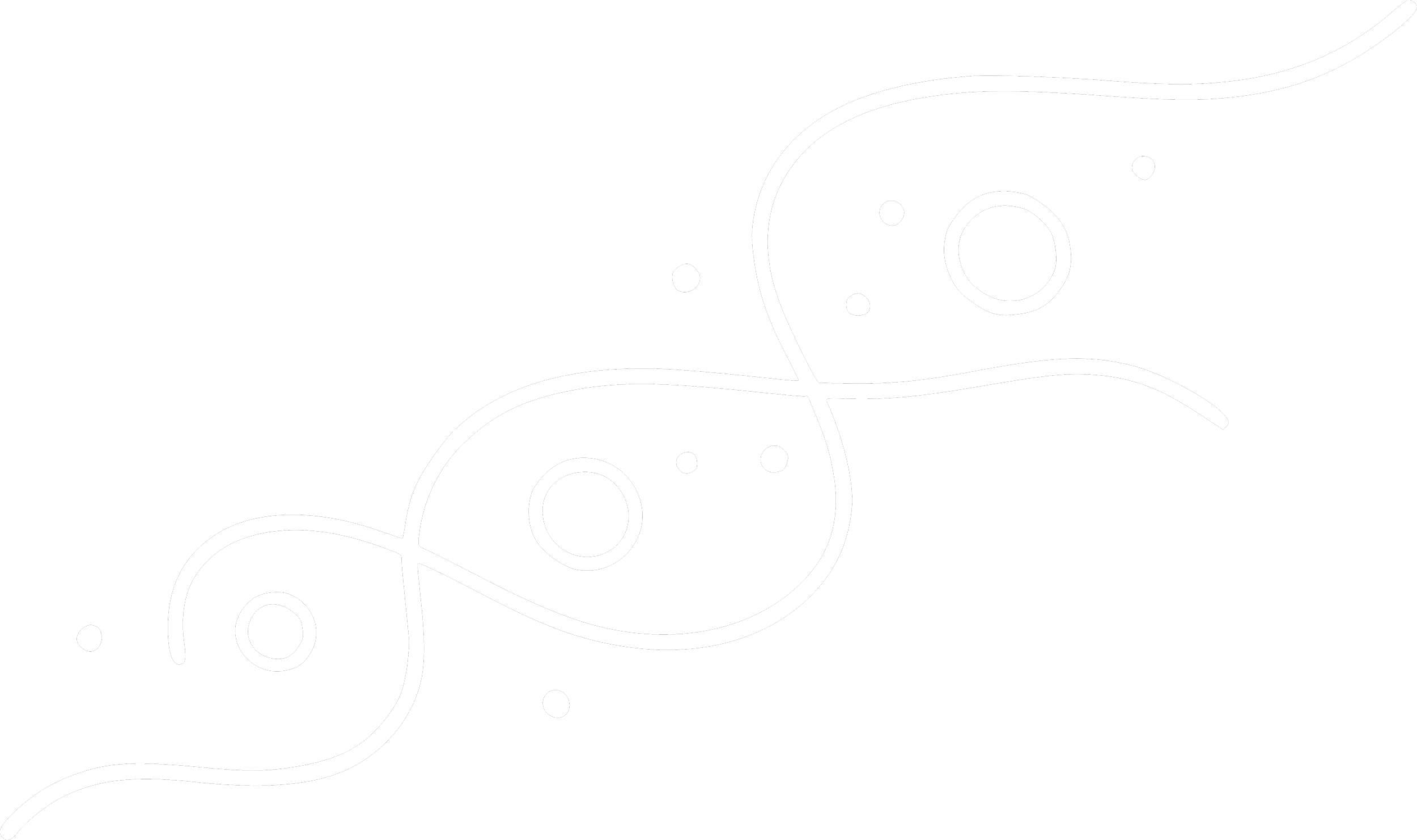 Abstrakte Linienillustration: Organische Formen und Punkte verbinden sich zu einem gemeinsamen Geflecht.