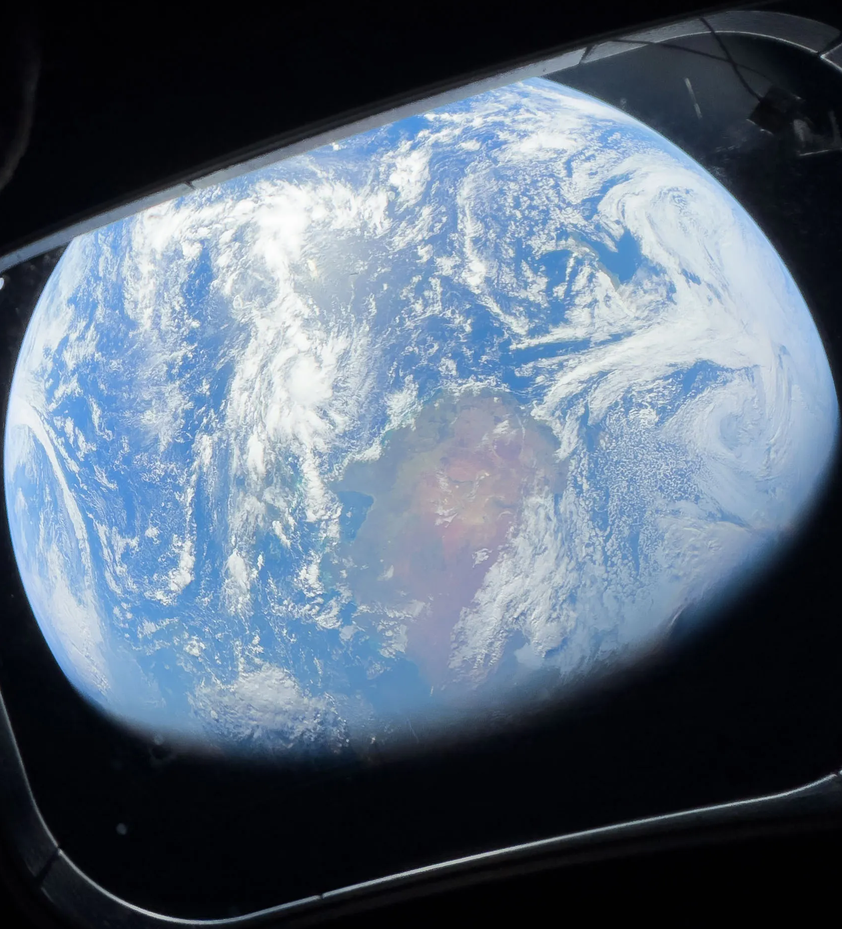 Blick aus dem Weltraum auf die Erde.