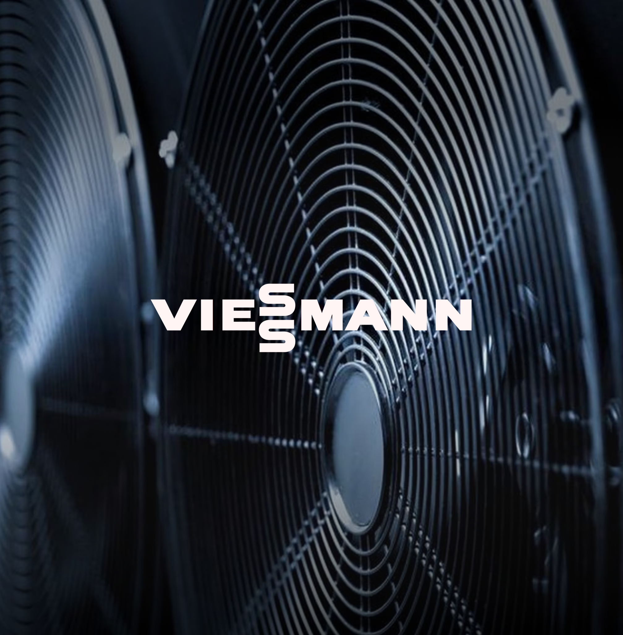 Nahaufnahme eines Ventilators einer Viessmann Wärmepumpe