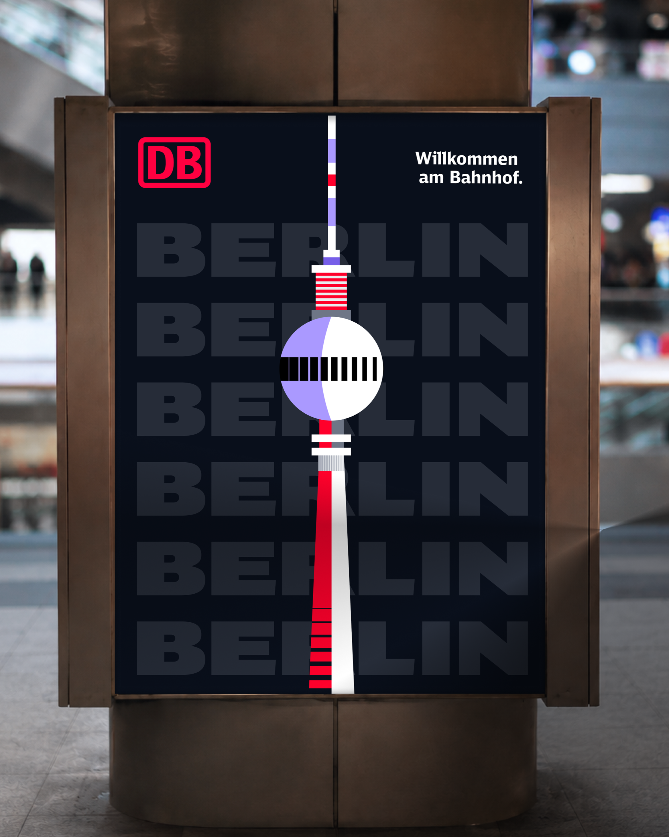 DB Werbeanzeige im Bahnhof