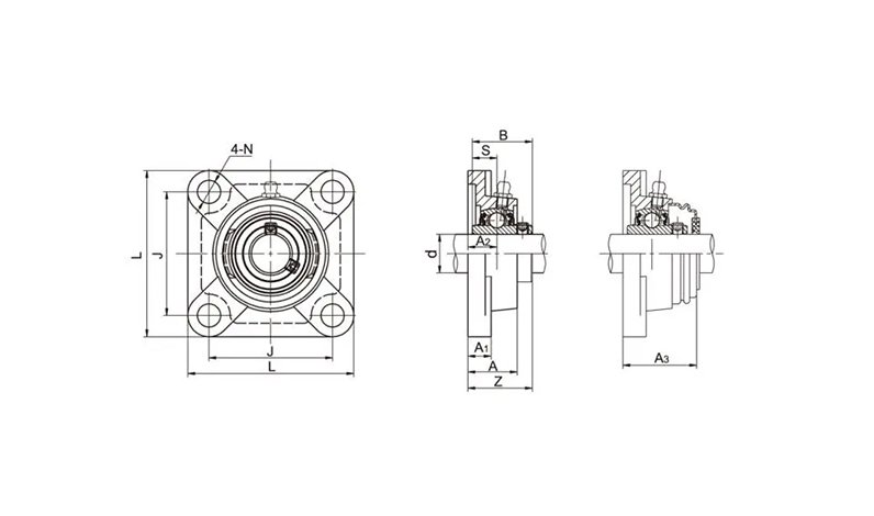 Square Flange Bearings UCF206 -1.jpg