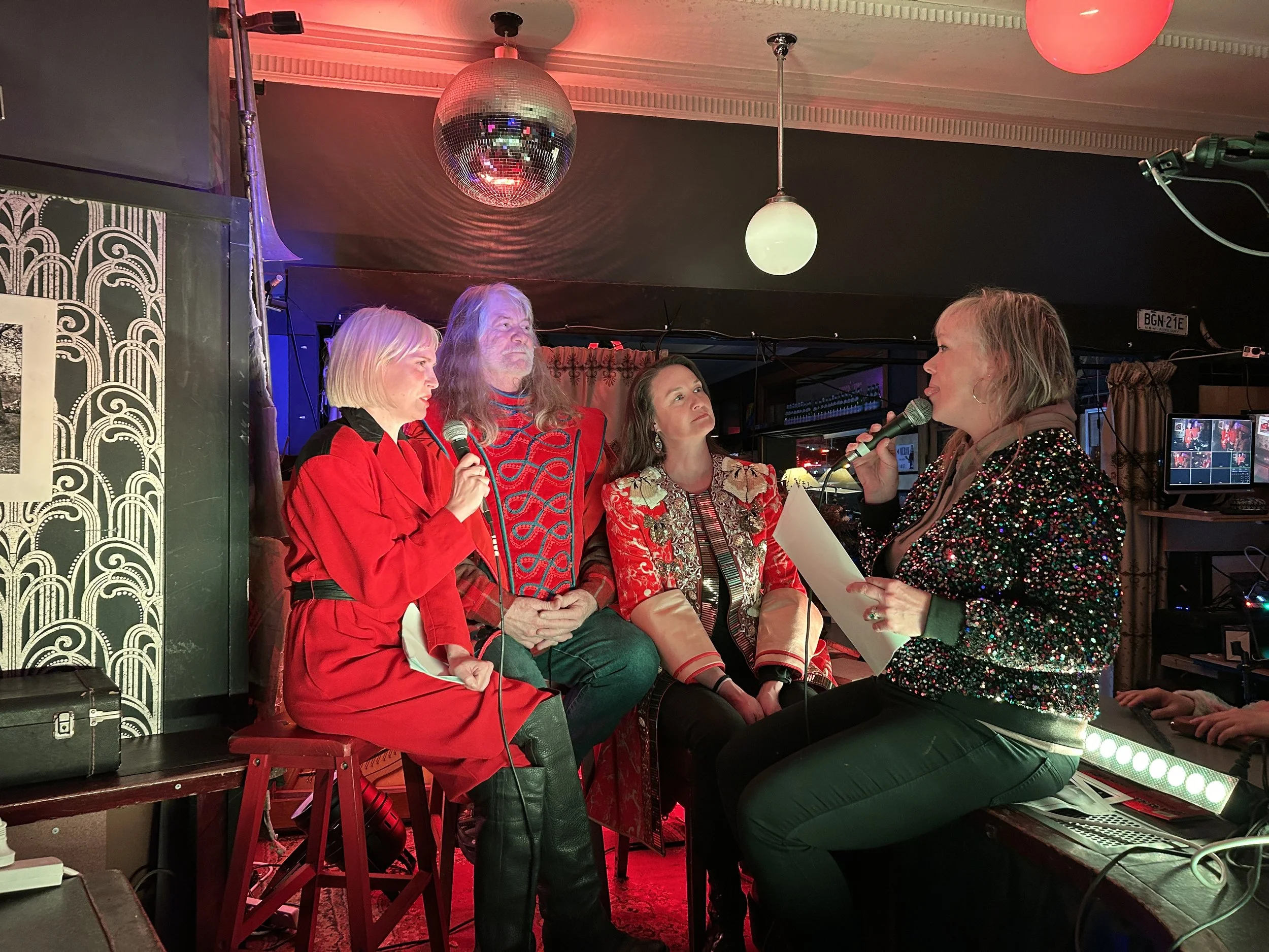 Joanne hosting the Lightning Trivia for Winter Magic Episode