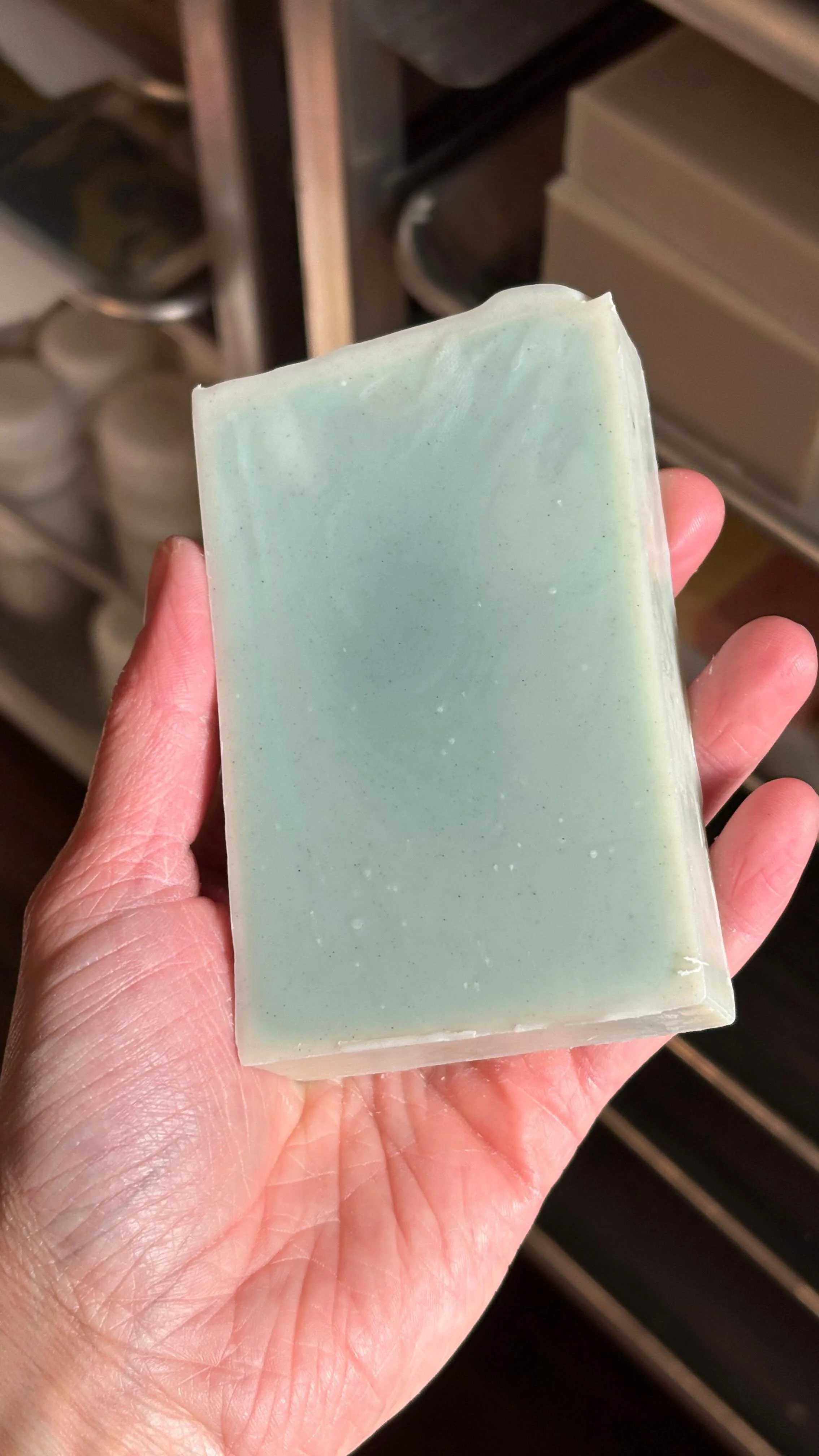 Our friends in curing!
We have:
• Coffee scrub bars
• Gentle shea unscented bars (which are maybe my new favorite 🤫)
• Peppermint with aloe juice
• Lemon + Turmeric
• Lemongrass + Spirulona
AND the “Mountain Man”