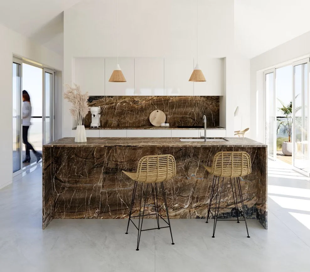 Cuisine en granit, sensa , pierres et matieres