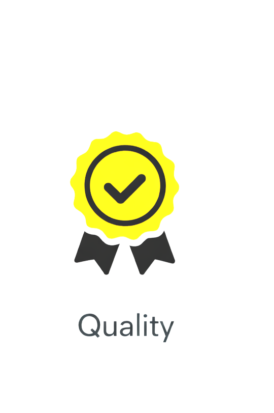 Icon of a yellow "Quality"