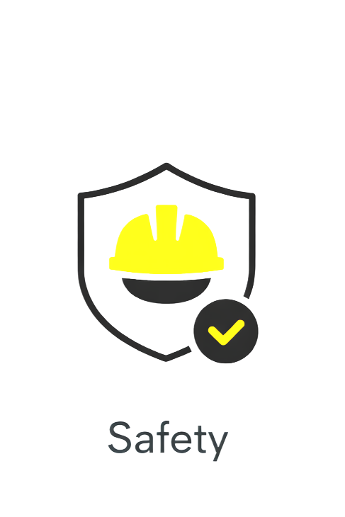 Illustration of a yellow safety helmet. Representing safety in Dry Riser Installation.