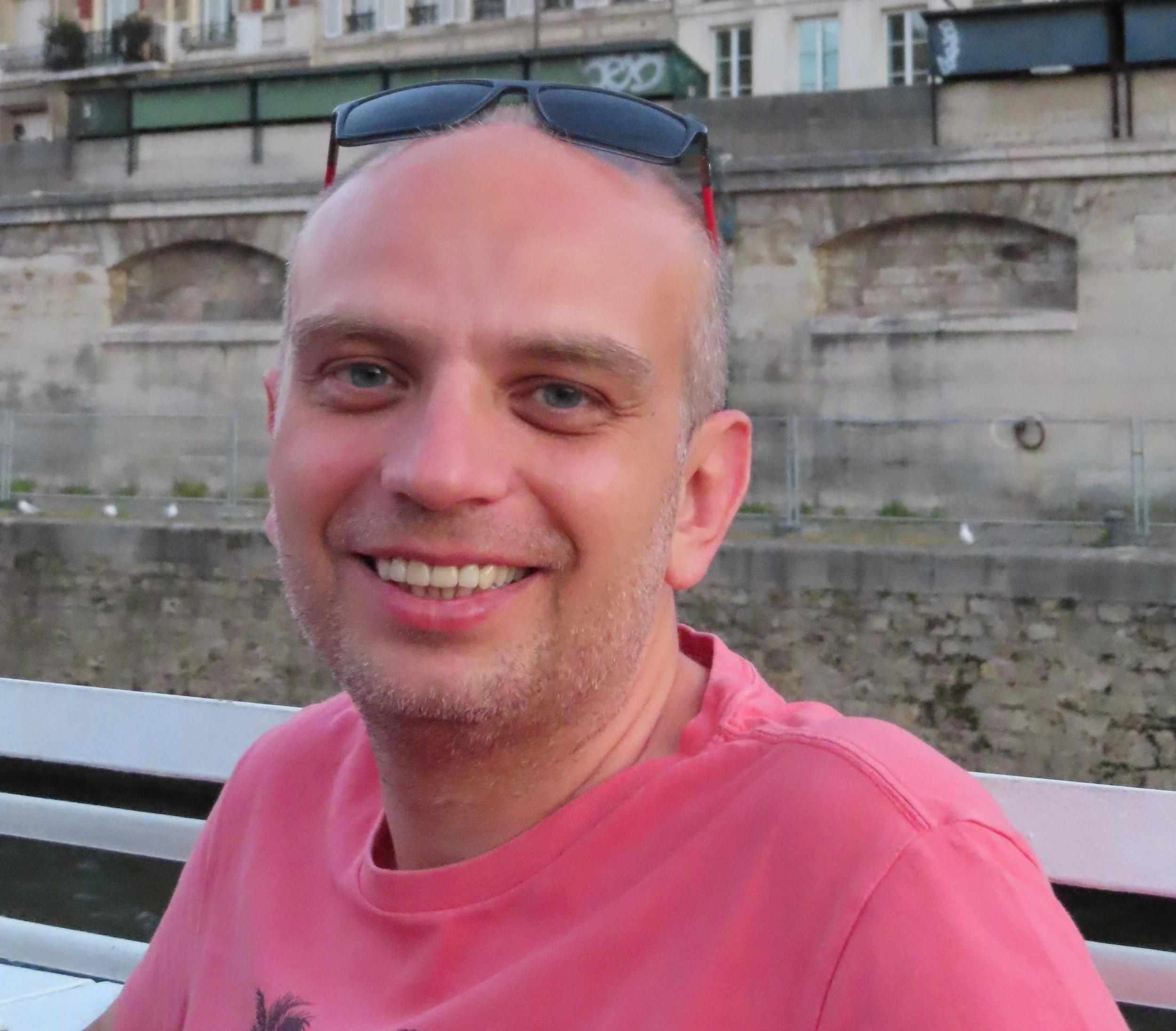 Close-up of Giorgos Vouzaxakis