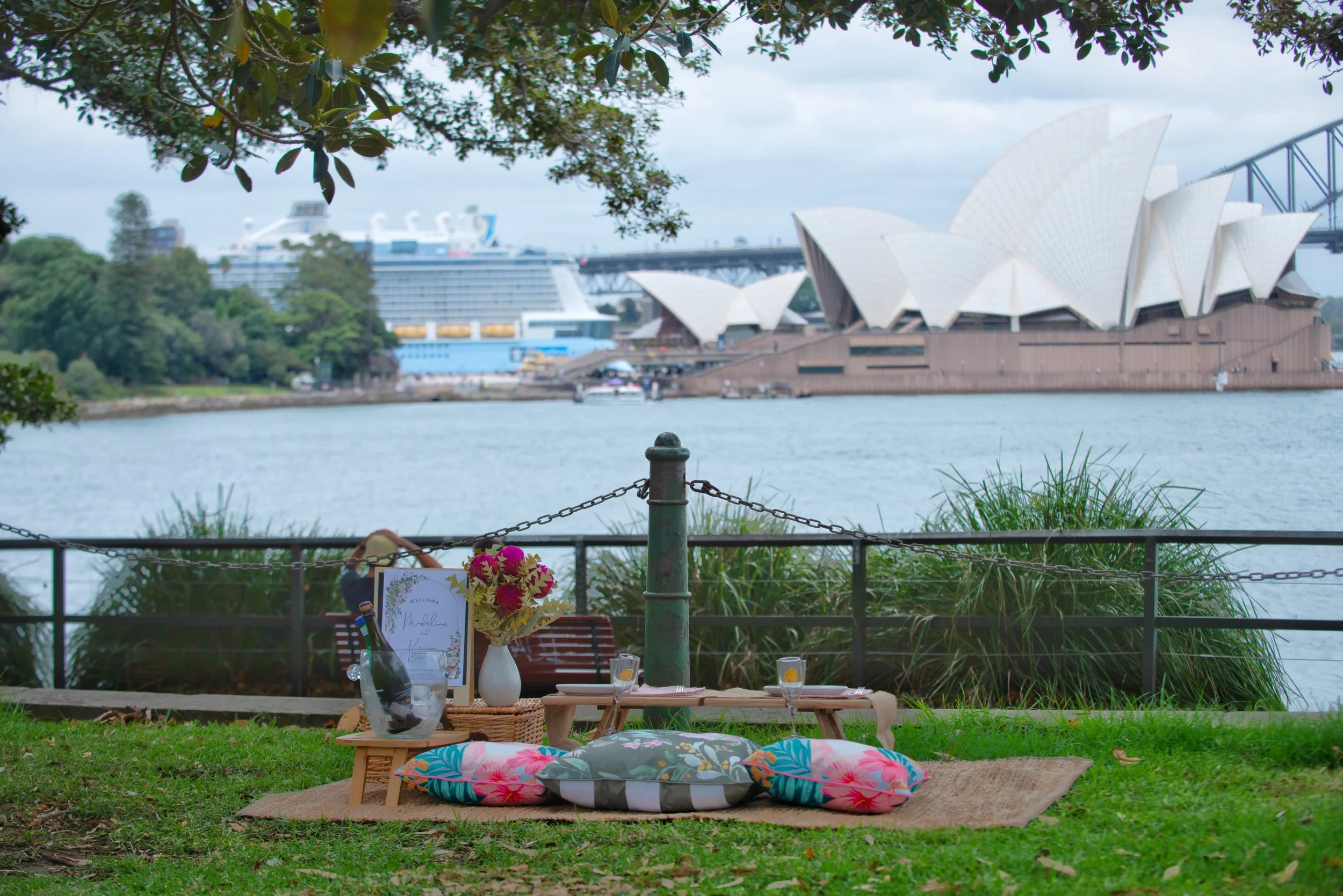 Private Picnic with Opera House View
Description: A luxury picnic experience by The Australian Food Guy overlooking the Sydney Opera House. Complete with champagne, native flowers and bush tucker grazing platters, this gourmet experience is a must t