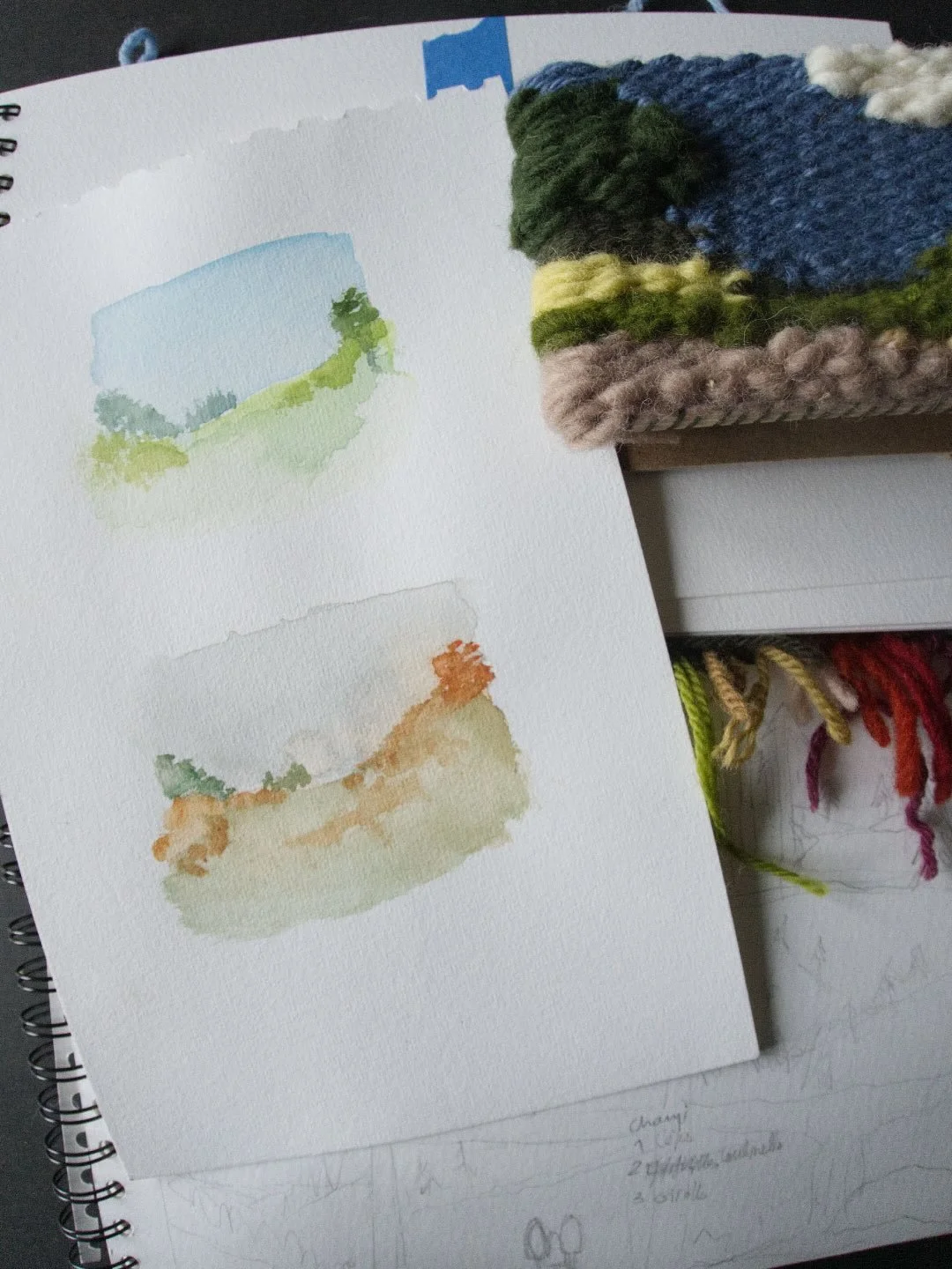 UPCOMING - What I see changing, Series.

A series of woven tapestries inspired by the changing landscape caused by the clear-cutting of the forest around my cottage. This is a topic that makes me sad, and I&rsquo;ll talk to you about it later.
I love