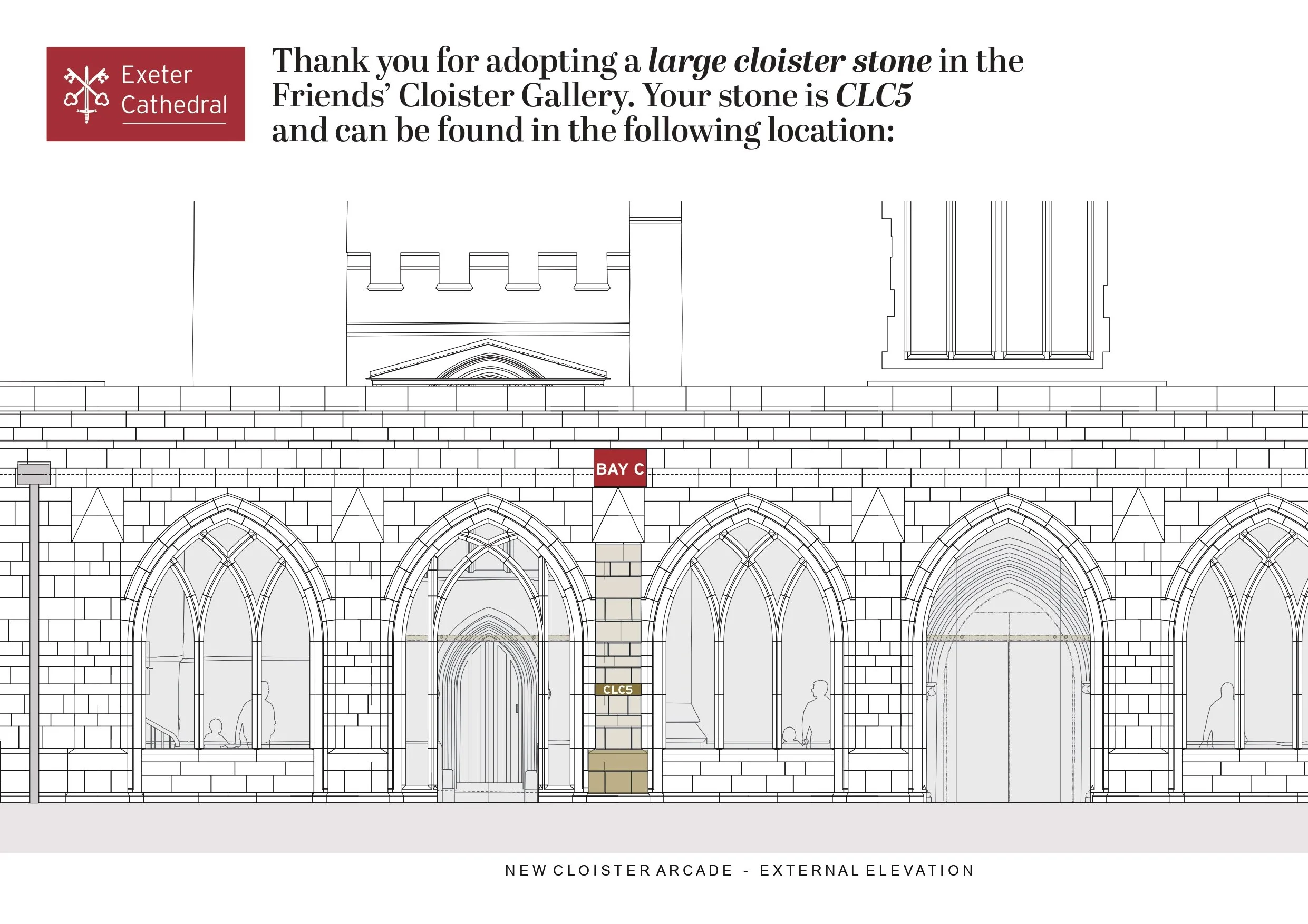 KOR adopts a stone at Exeter Cathedral