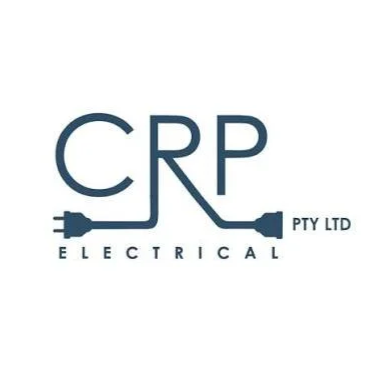 Logo for CRP Electrical Pty Ltd featuring the company name and a graphic of an electrical cord.