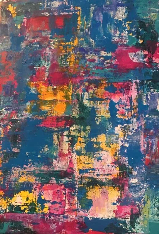 JANUARY BLUES ©ELEANORTHOM 2019
Acrylic on paper, 29.7 x 42 cm 
[SOLD]