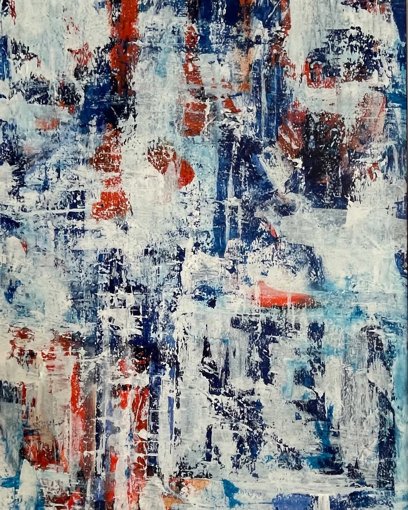 BLUE ORANGE ©ELEANORTHOM 2018
Acrylic on paper, 59x42cm 
[£400.00, Unframed]