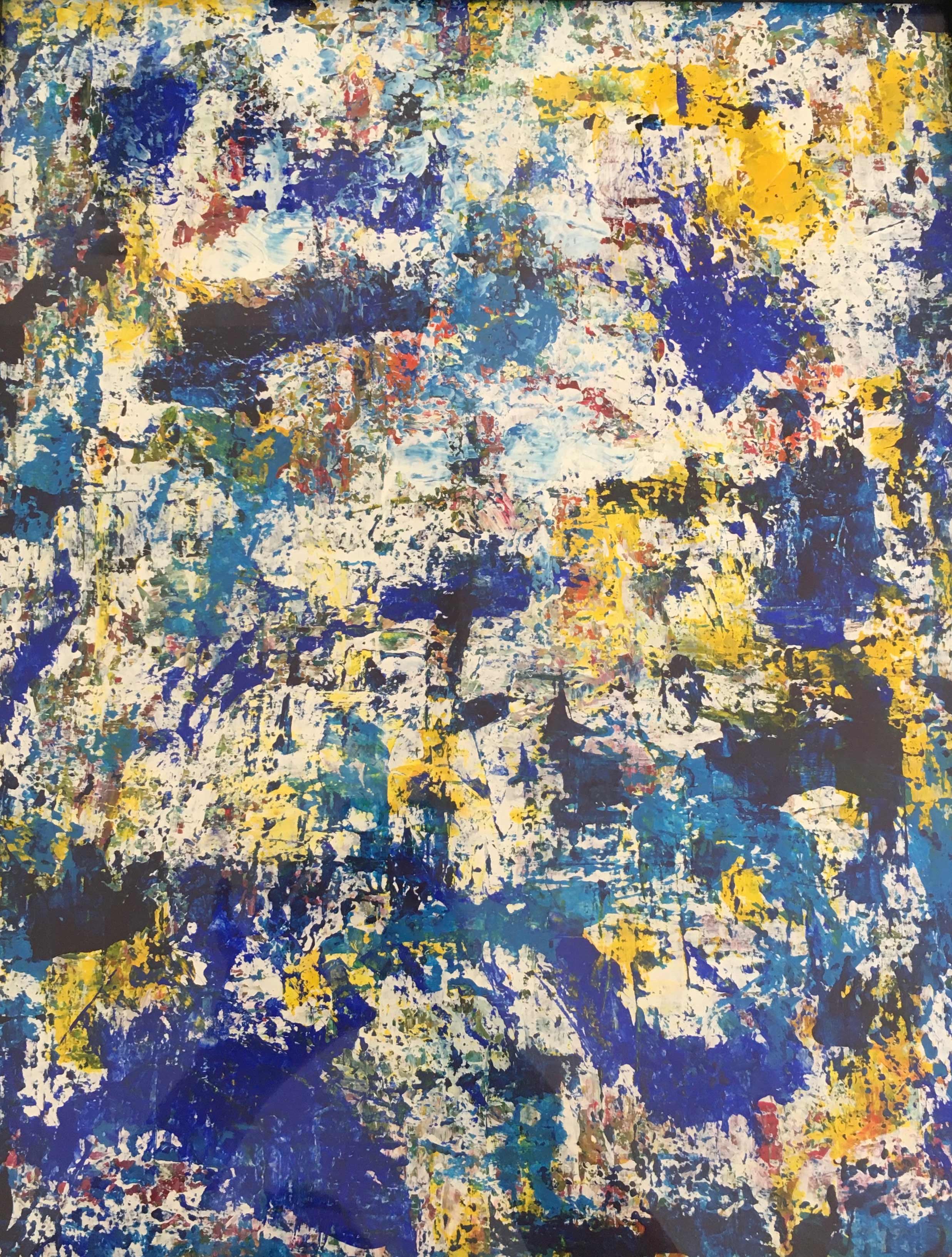 POLLOCK PARTY ©ELEANORTHOM 2019
Acrylic on paper, 29.7 x 42 cm 
[SOLD]