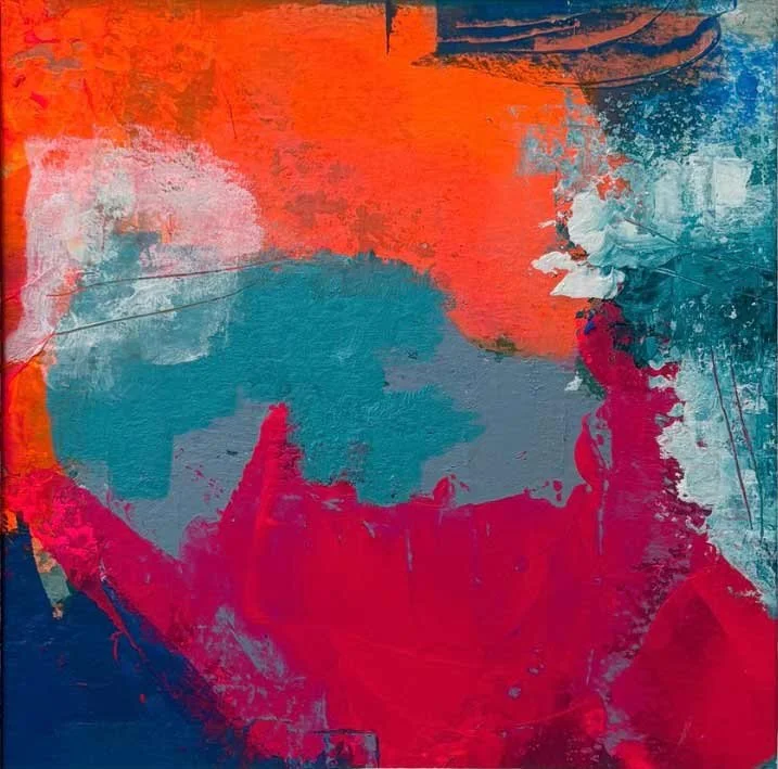 LITTLE BOX 3/3 (TRIPTYCH) ©ELEANORTHOM 2025 Acrylic & Gouache on paper  12x12cm [3x paintings £350.00, Unframed]