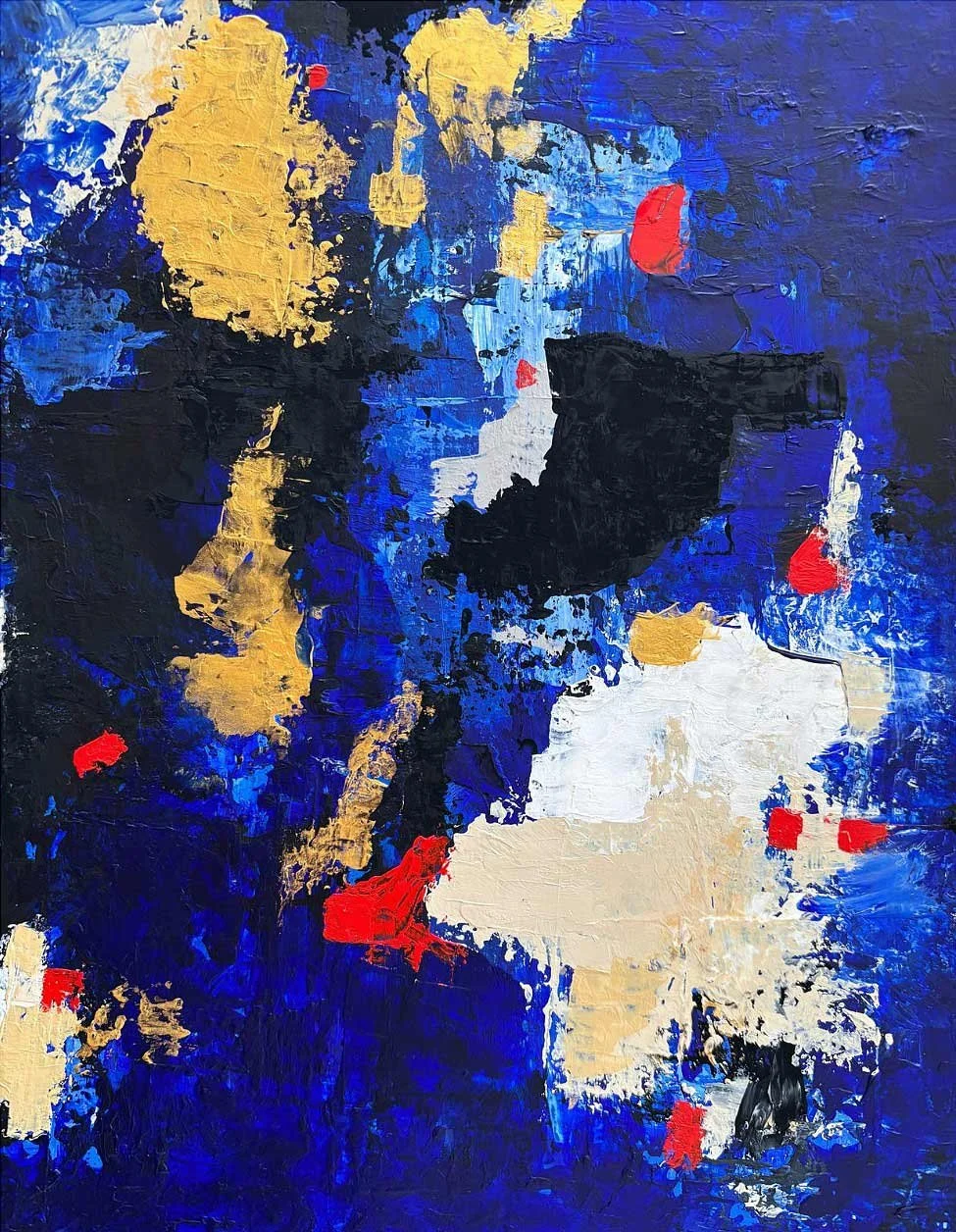 NIGHT NIGHT ©ELEANORTHOM 2025 Acrylic & Gouache on paper, 29.5x41cm [SOLD]