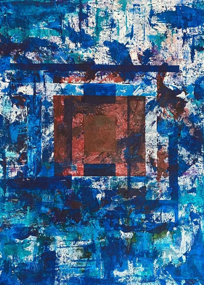 BLUE SQUARE ©ELEANORTHOM 2019 Acrylic on Paper, 42X59.4cm
[SOLD]