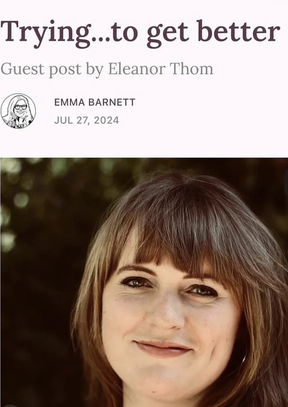 Guest piece on Endometriosis for Emma Barnett's Substack, 2024