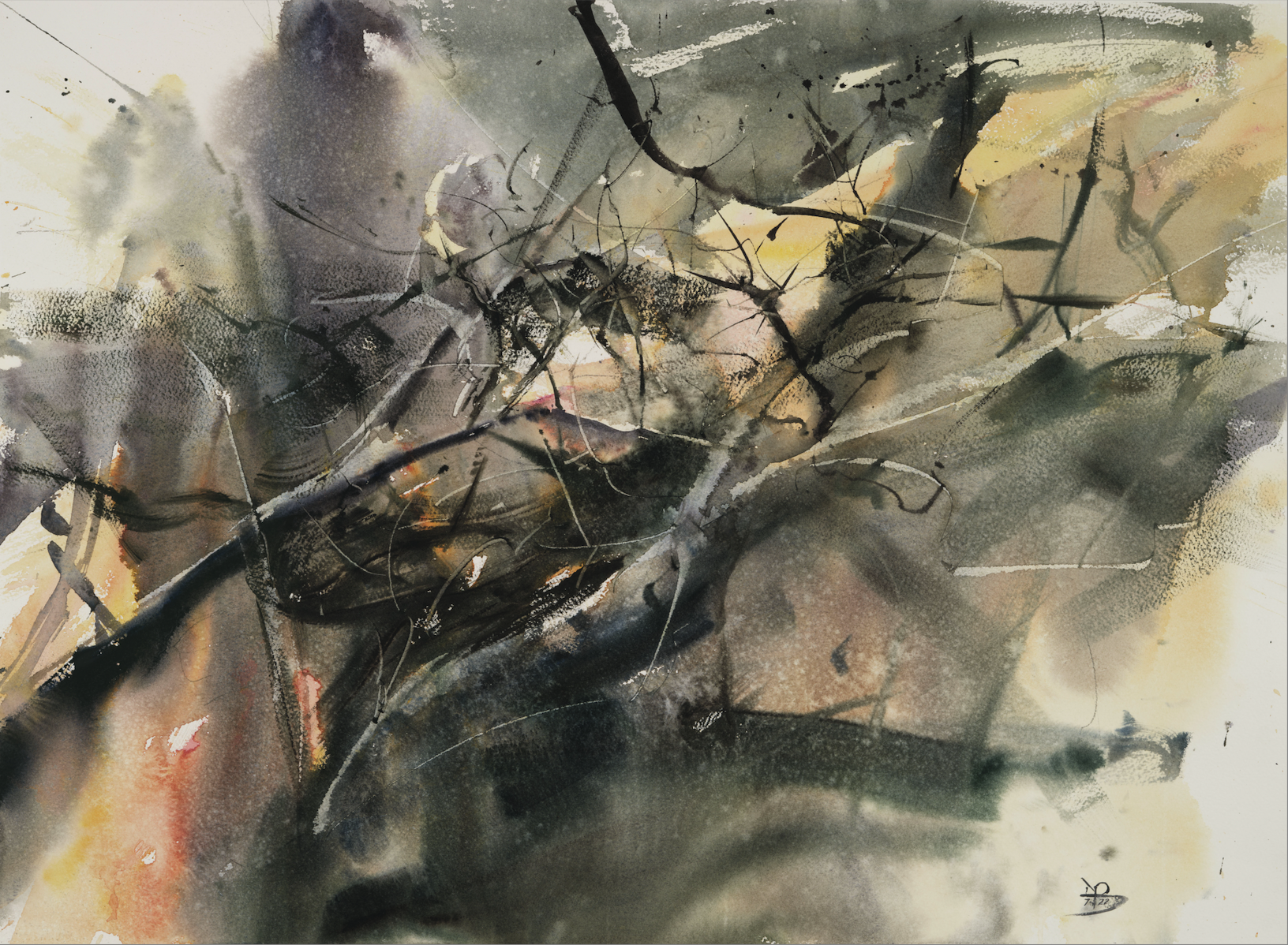 Prasad Beaven, Sunrise River, 63 x 83 cm, 2022.png