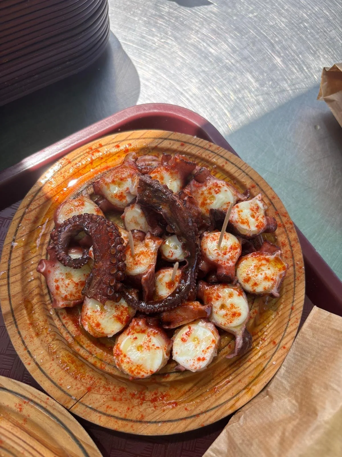 Pulpo emplatado