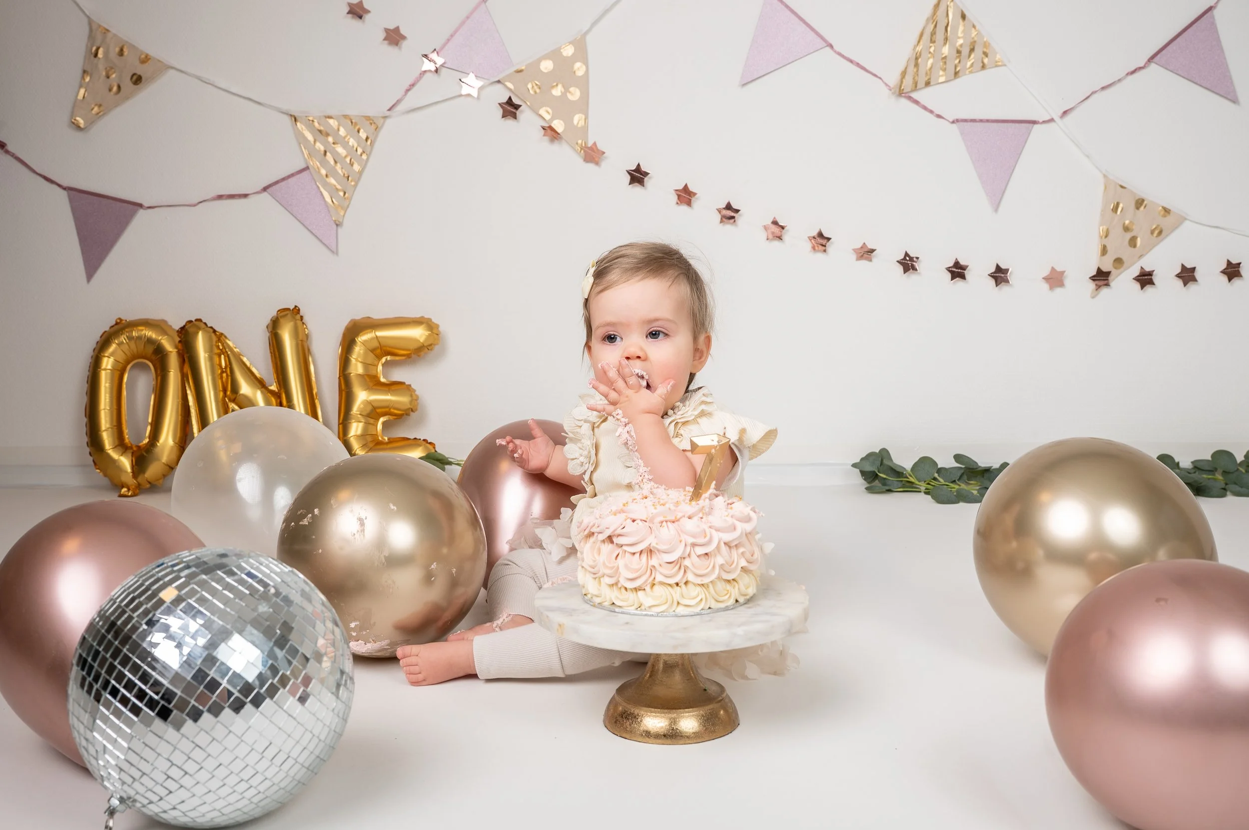 handgemaakte meptaart van Cupacake Obdam voor cake smash fotoshoot