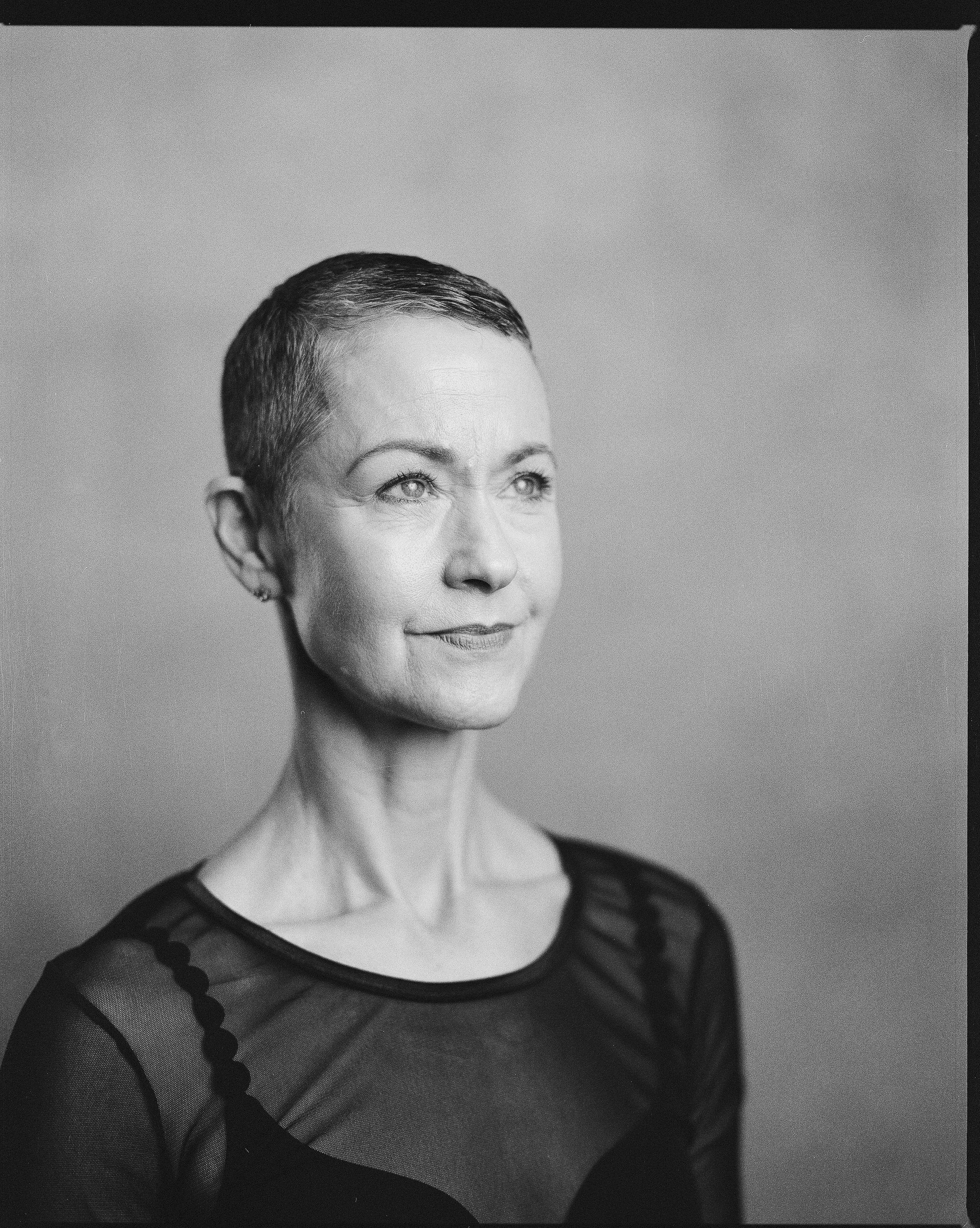 Actors Headshot Photograph of a woman shot on medium format film