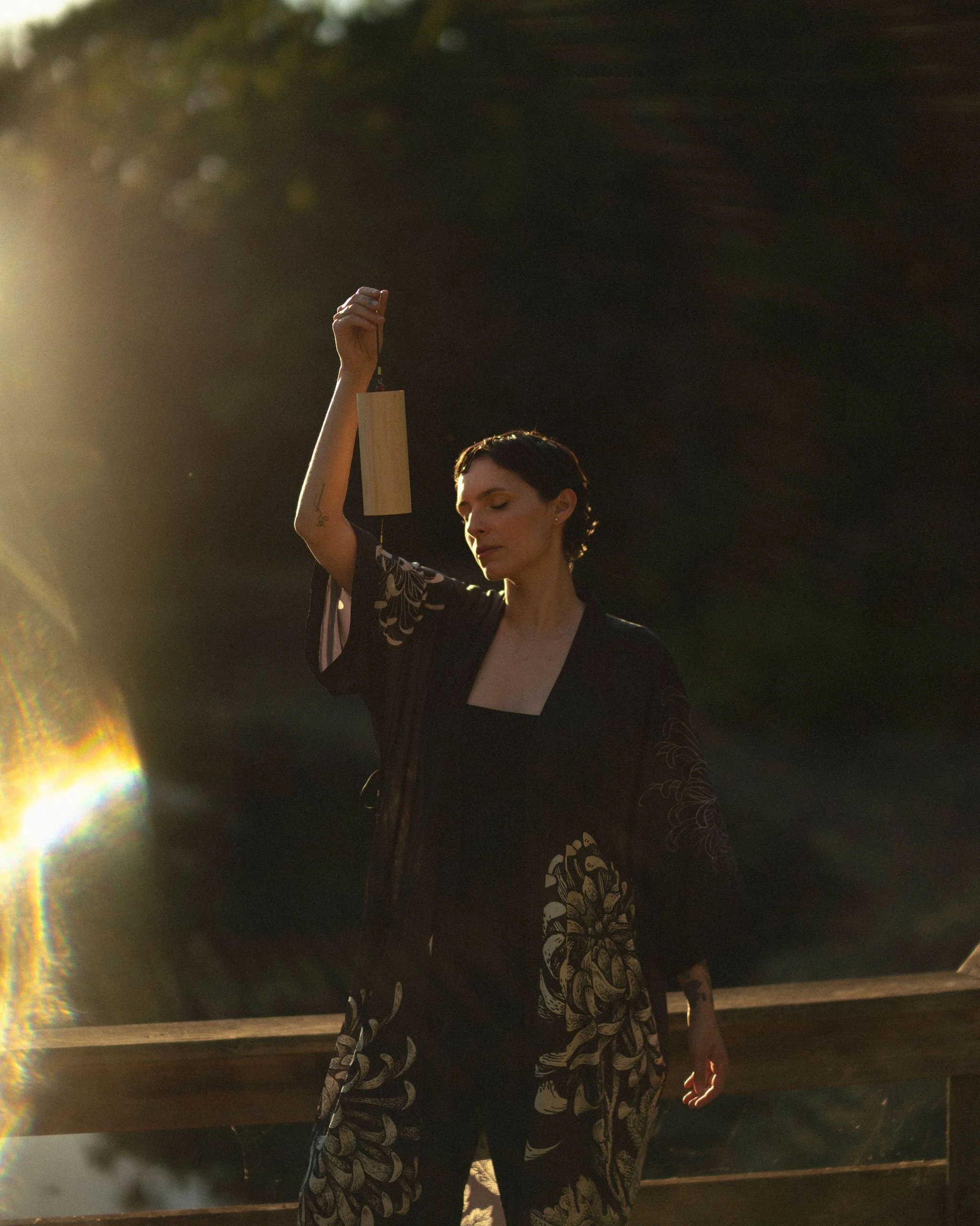 Personal branding photograph of London based Reiki healer in the forest