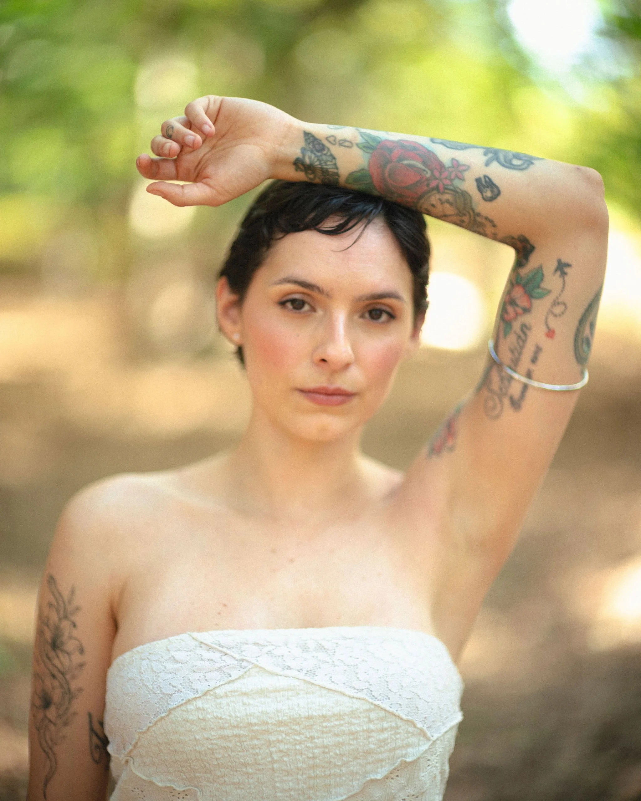 Personal branding photograph of London based Reiki healer in the forest