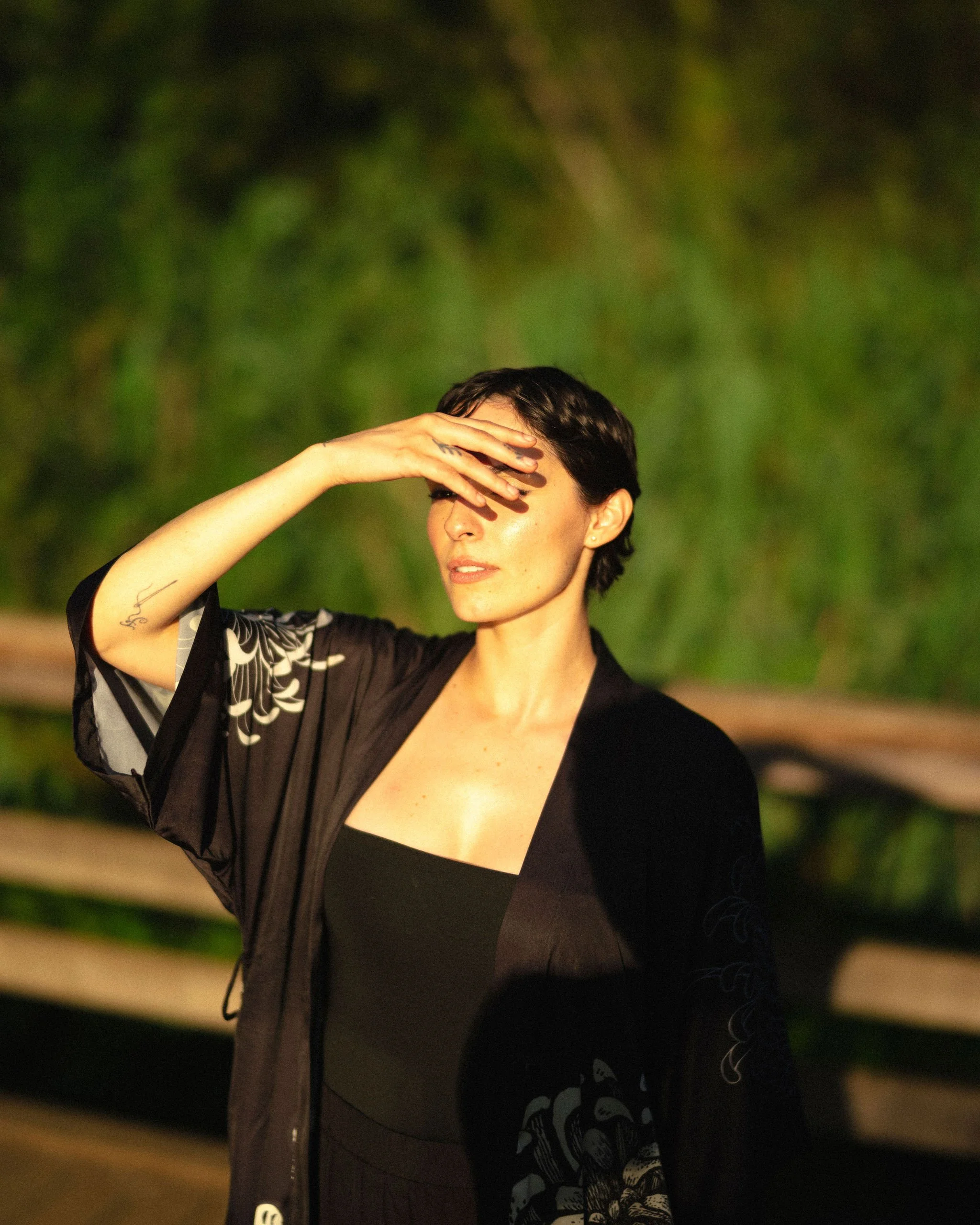 Personal branding photograph of London based Reiki healer in the forest