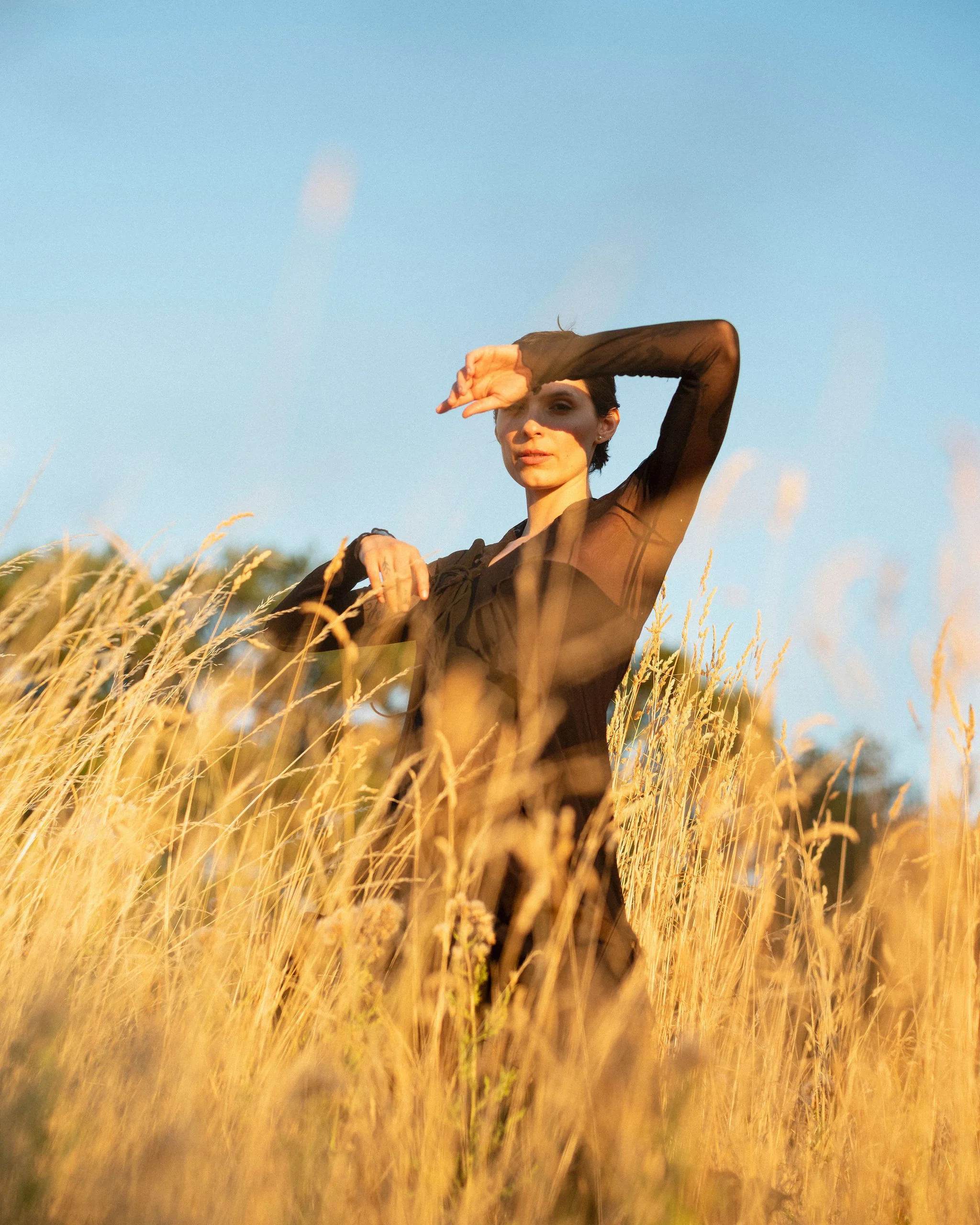 Personal branding photograph of London based Reiki healer in the forest