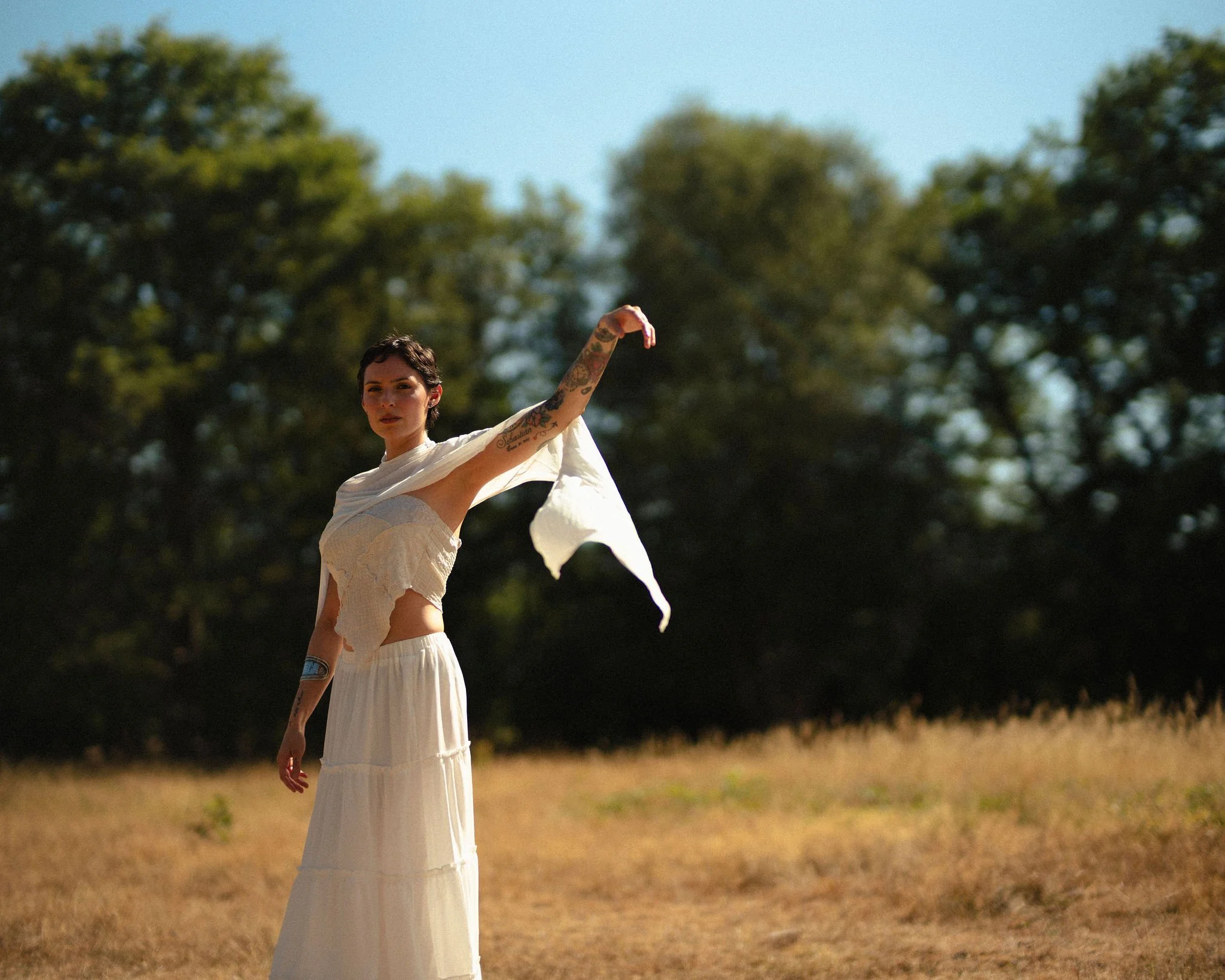 Personal branding photograph of London based Reiki healer in the forest