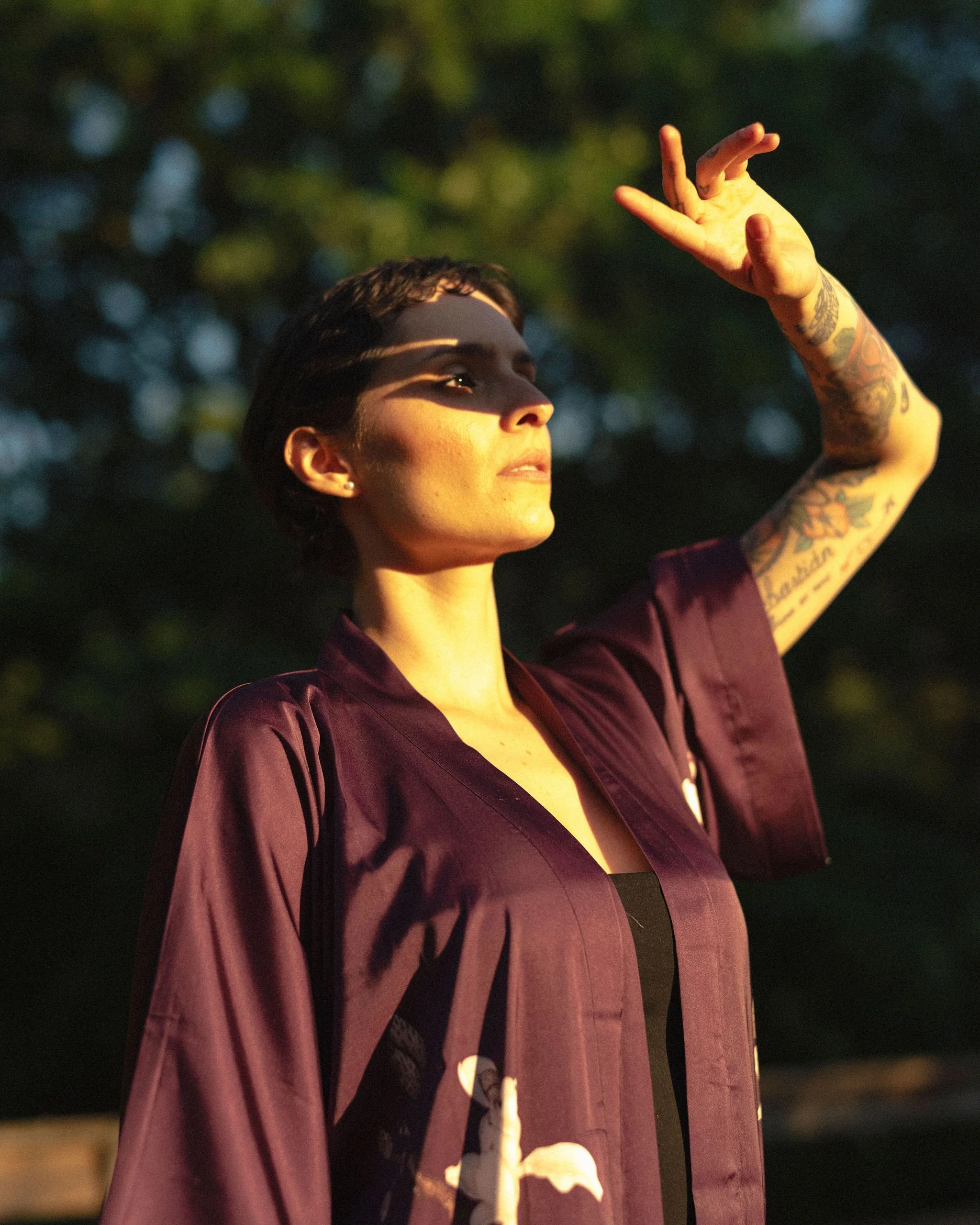 Personal branding photograph of London based Reiki healer in the forest