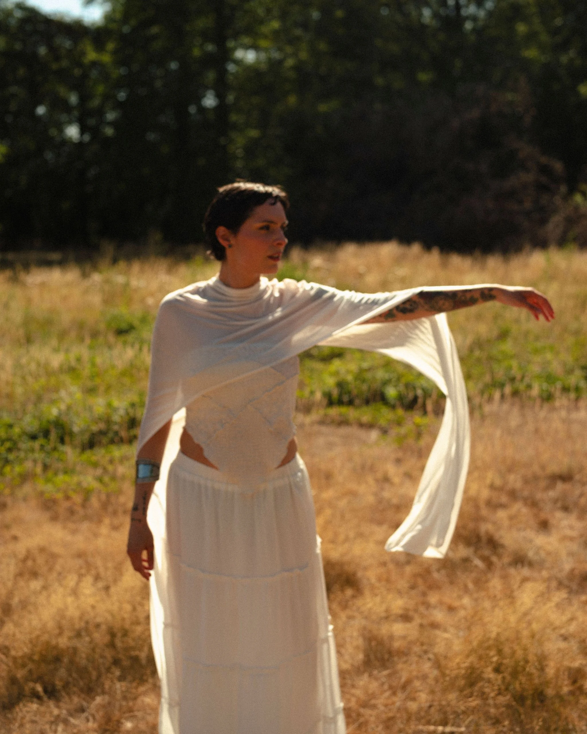 Personal branding photograph of London based Reiki healer in the forest