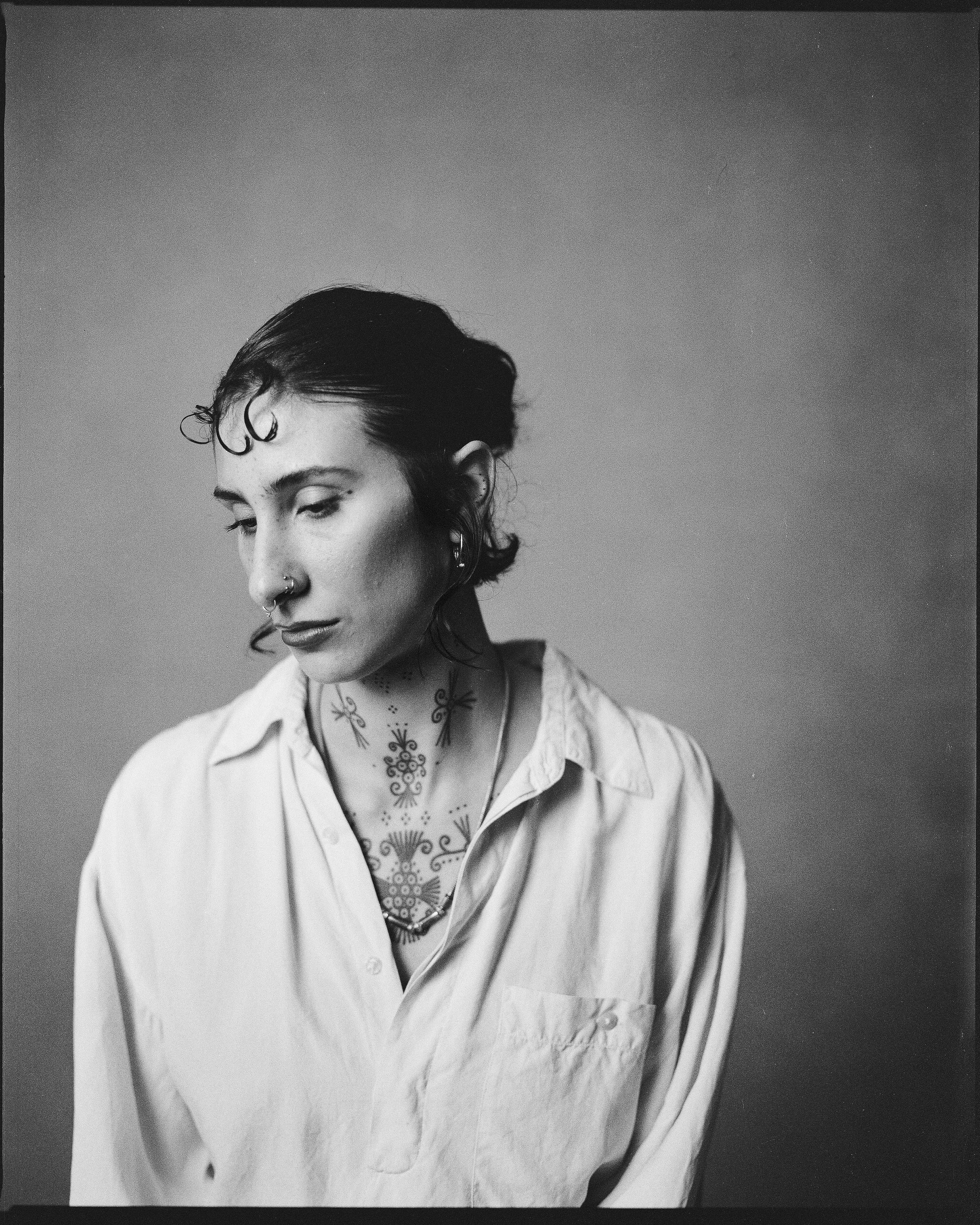 Actors Headshot Photograph of a woman shot on medium format film
