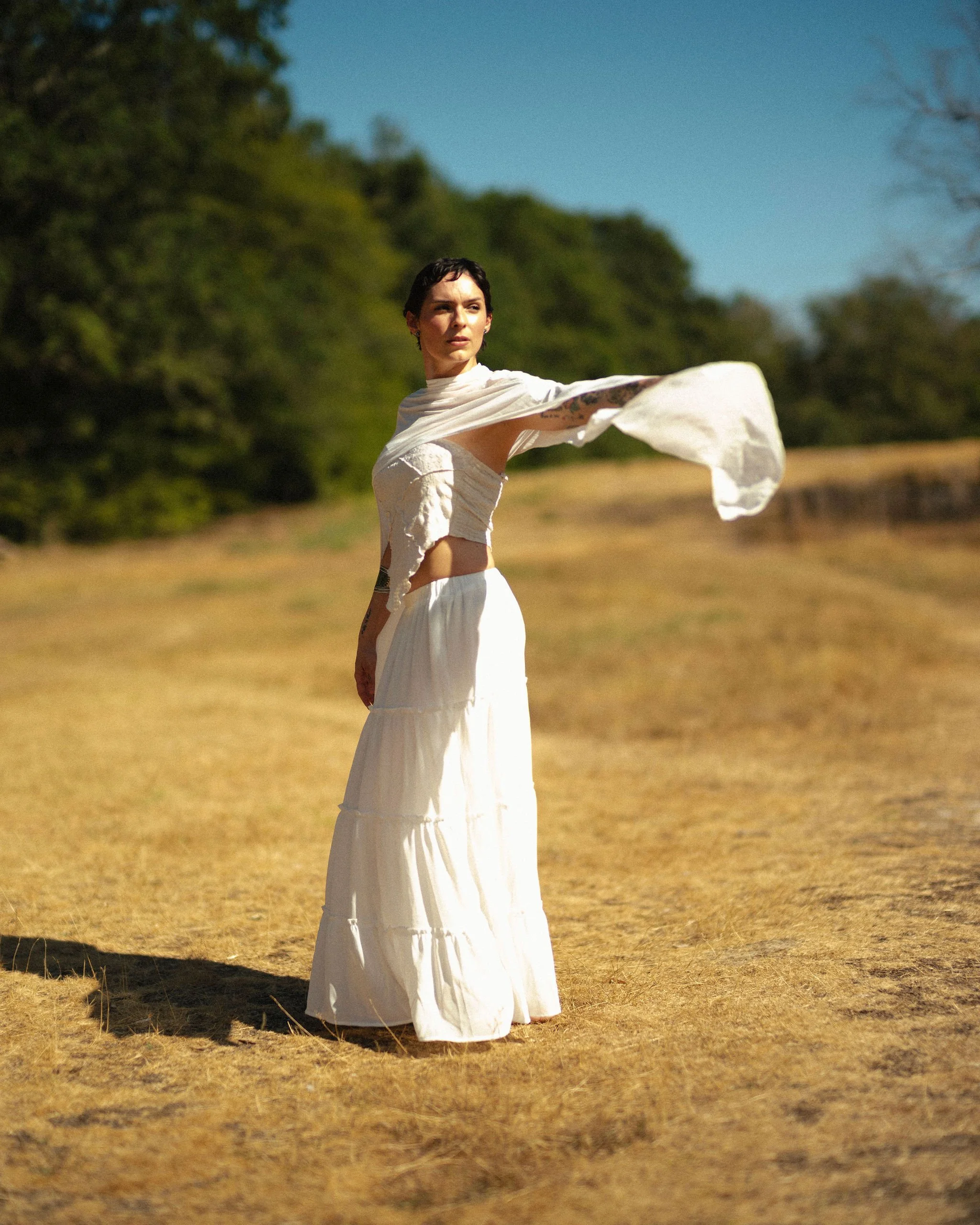 Personal branding photograph of London based Reiki healer in the forest