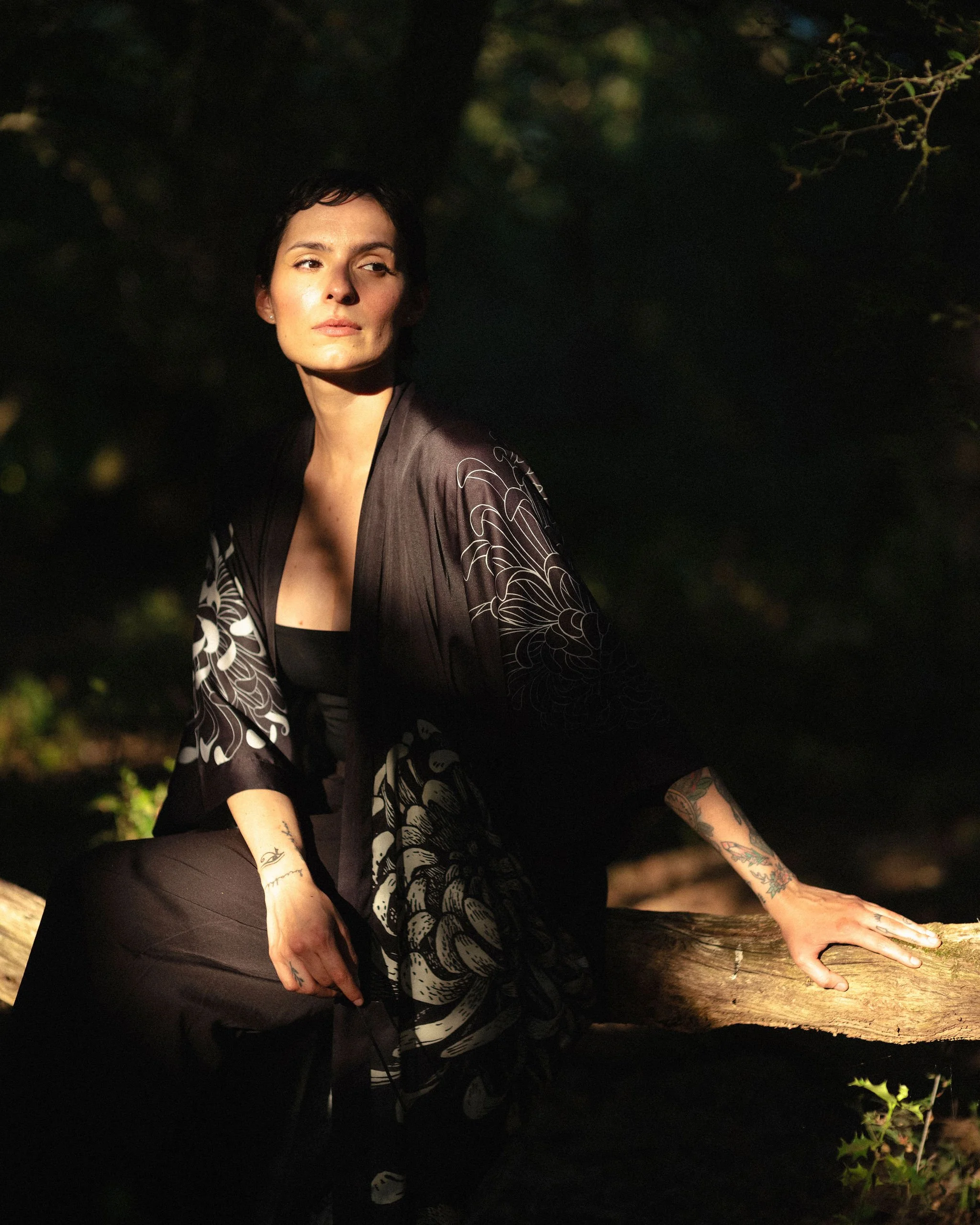 Personal branding photograph of London based Reiki healer in the forest