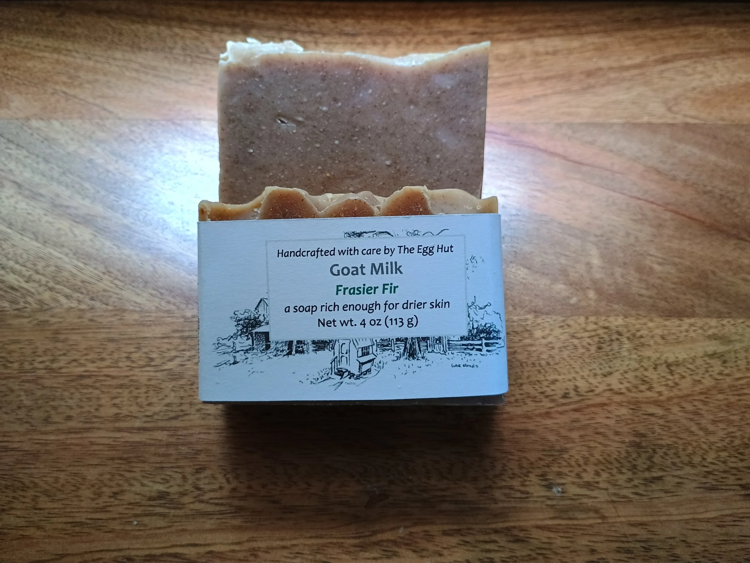 Frasier Fir soap package with brown colored soap bar