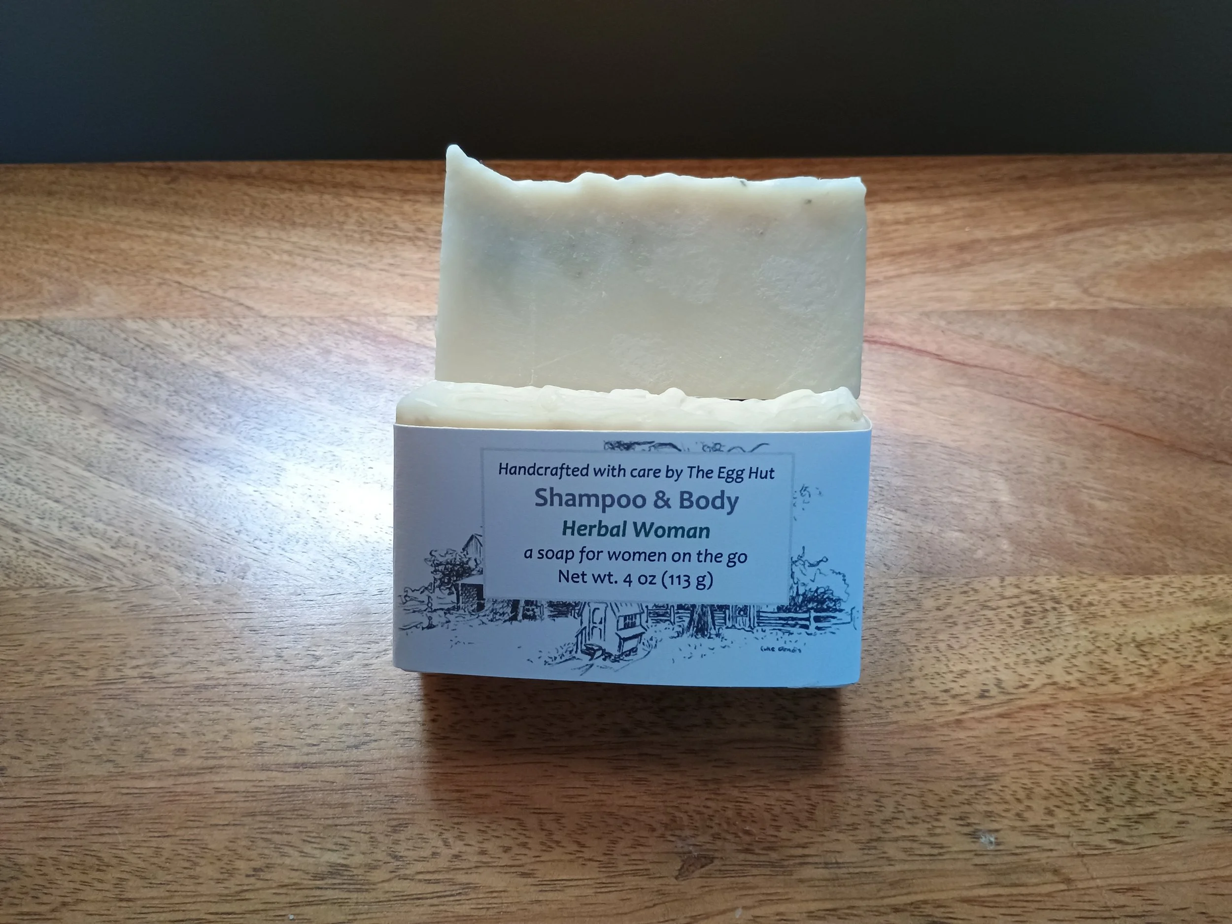 Herbal Woman soap package with cream soap with light green ridge