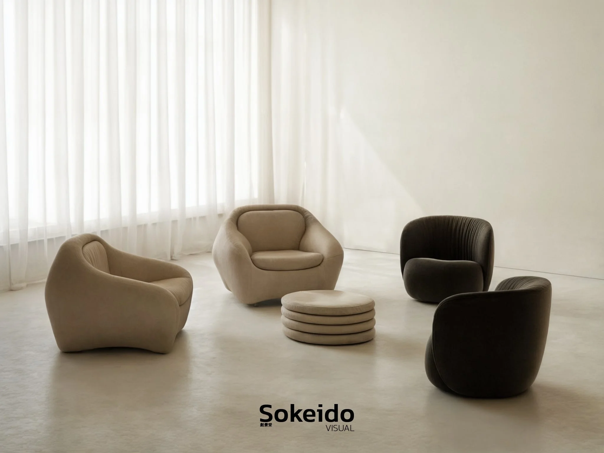 modelo 3d de mobiliario a medida, espacios de interior, interiorismo, visualizacion comedor butacas, lamparas, mesa de diseño, obras de arte, con realismo y alto nivel de detalle.