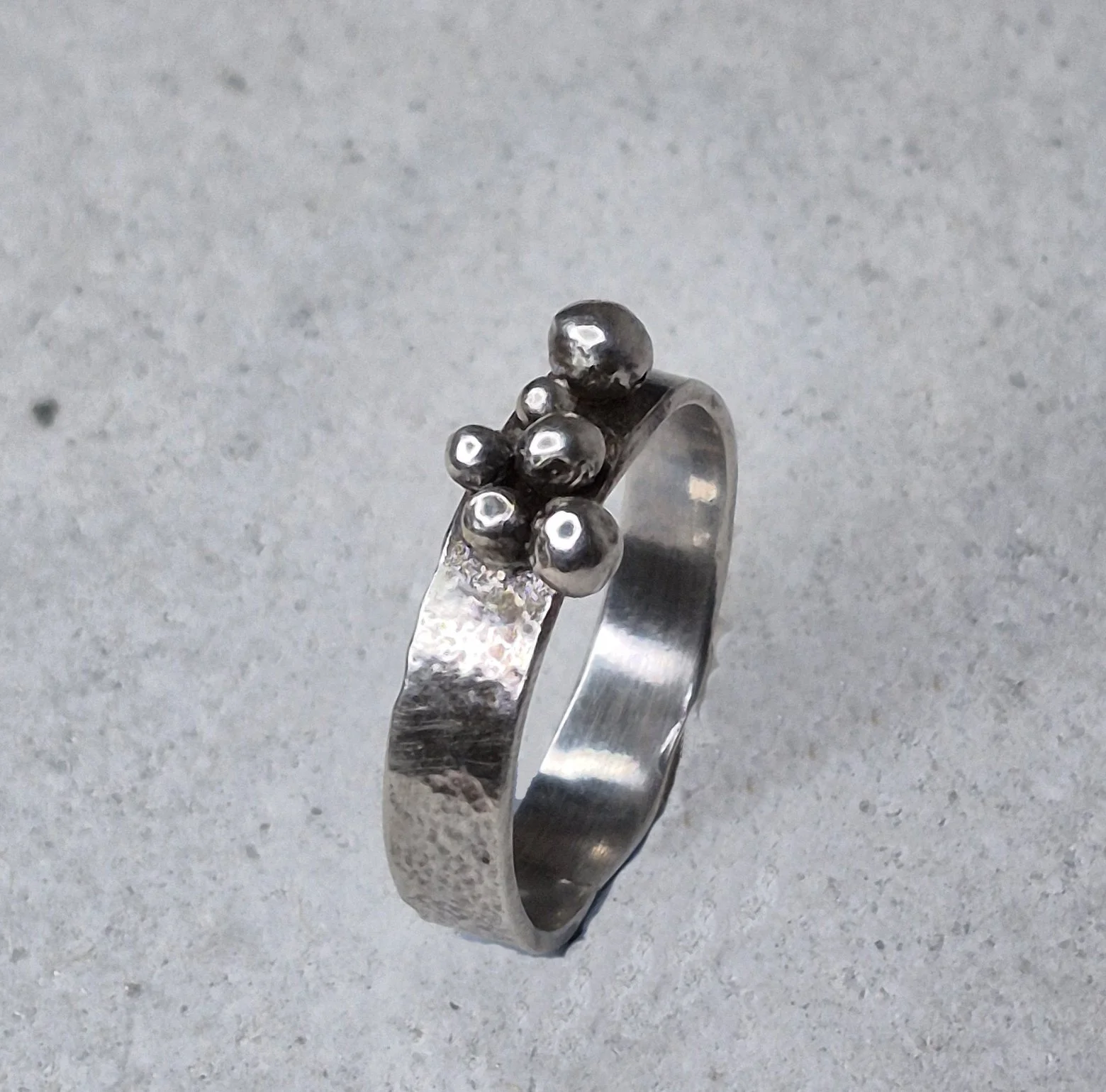 Silver Textured Ring