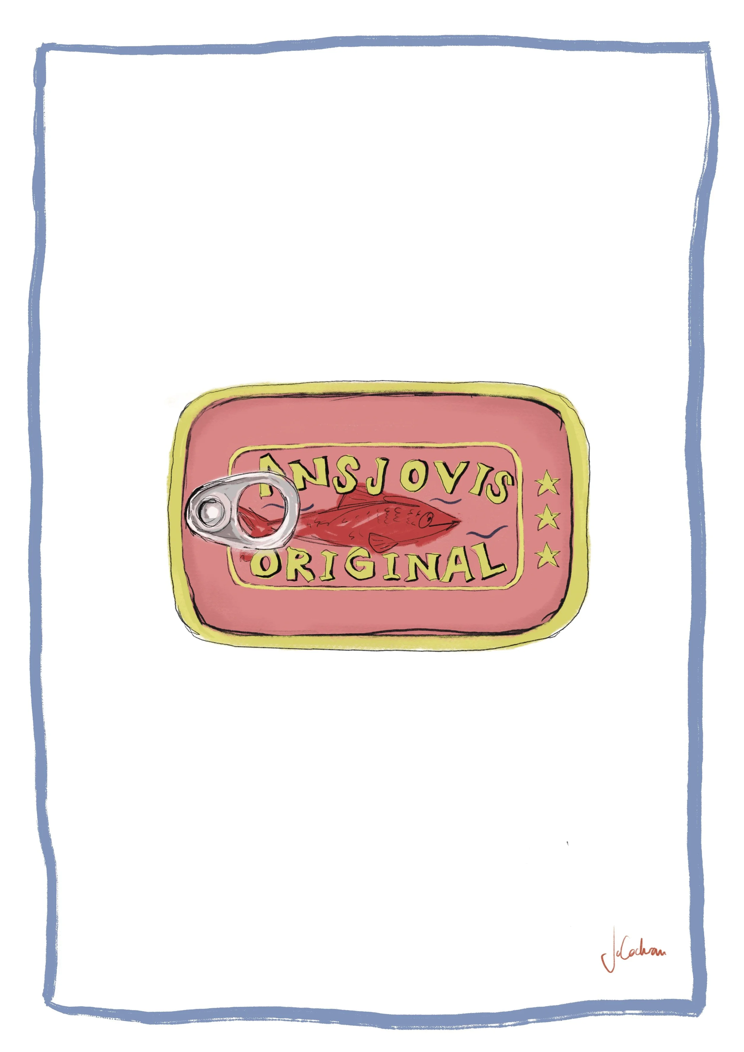 Art Print - Anchovy tin