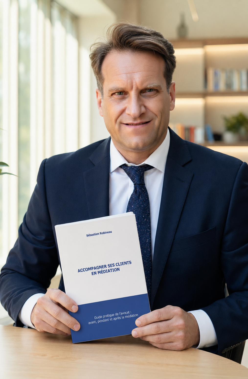 Photo Sébastien Robineau tenant son livre