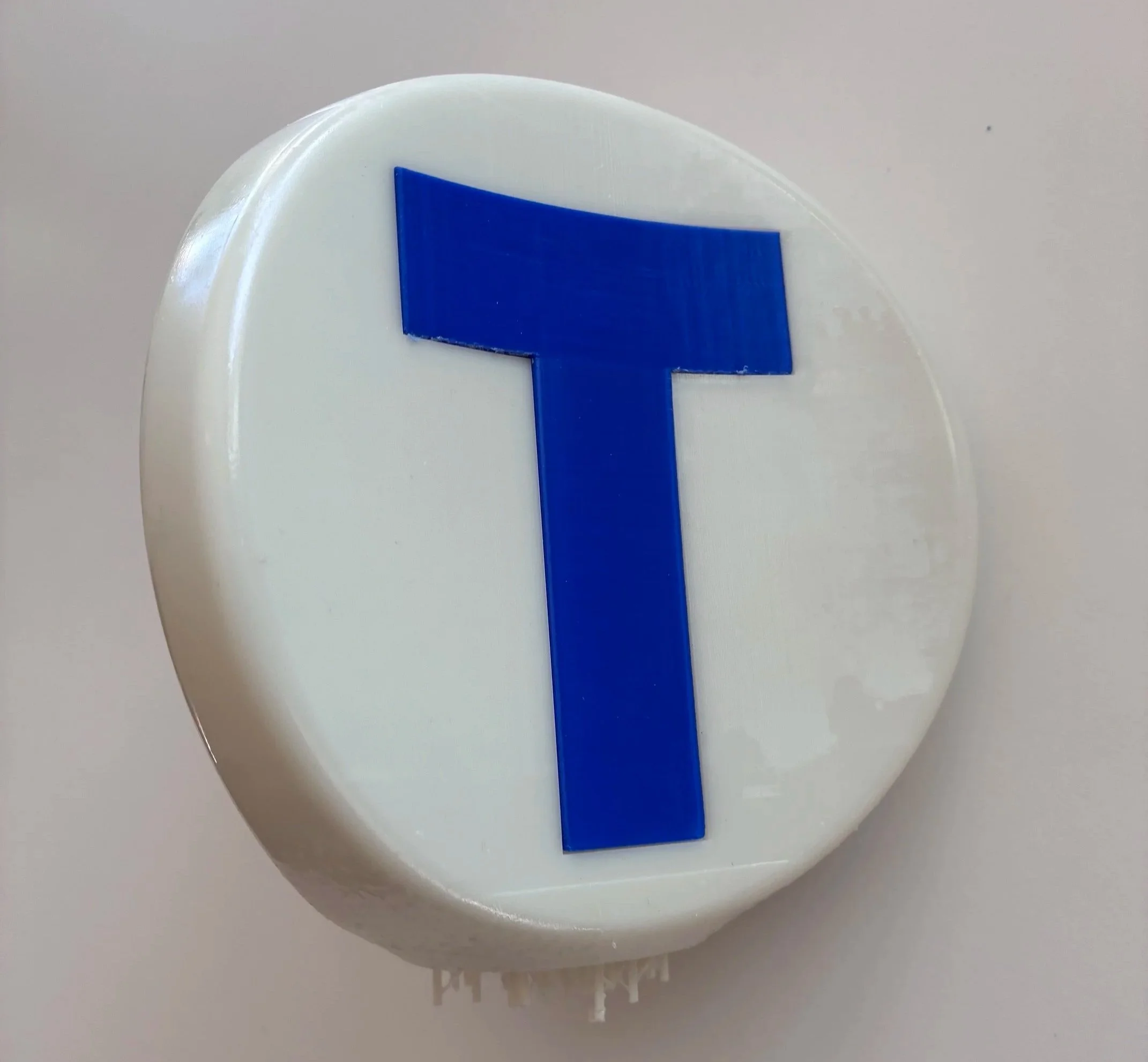 Stockholm Metro Sign, from printer Rough cleaned from support and some t letters in PLA added