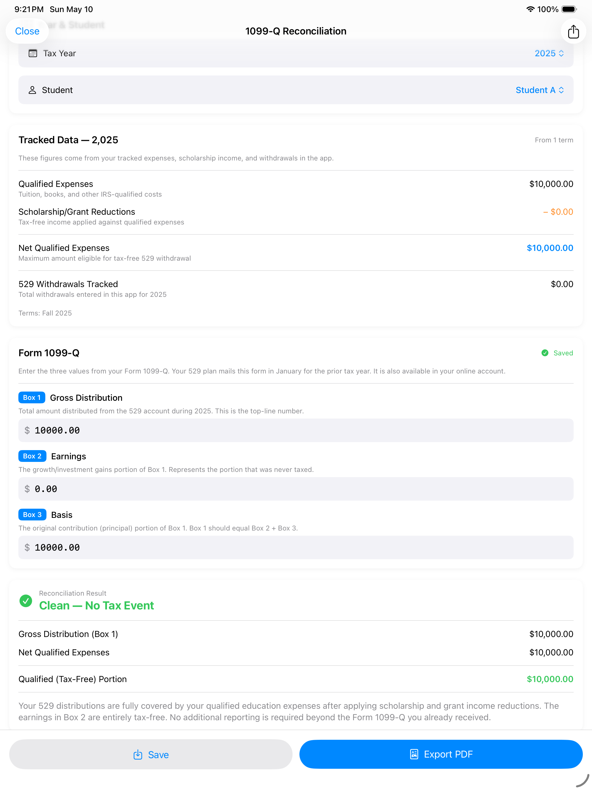 iPad, 1099-Q reconciliation